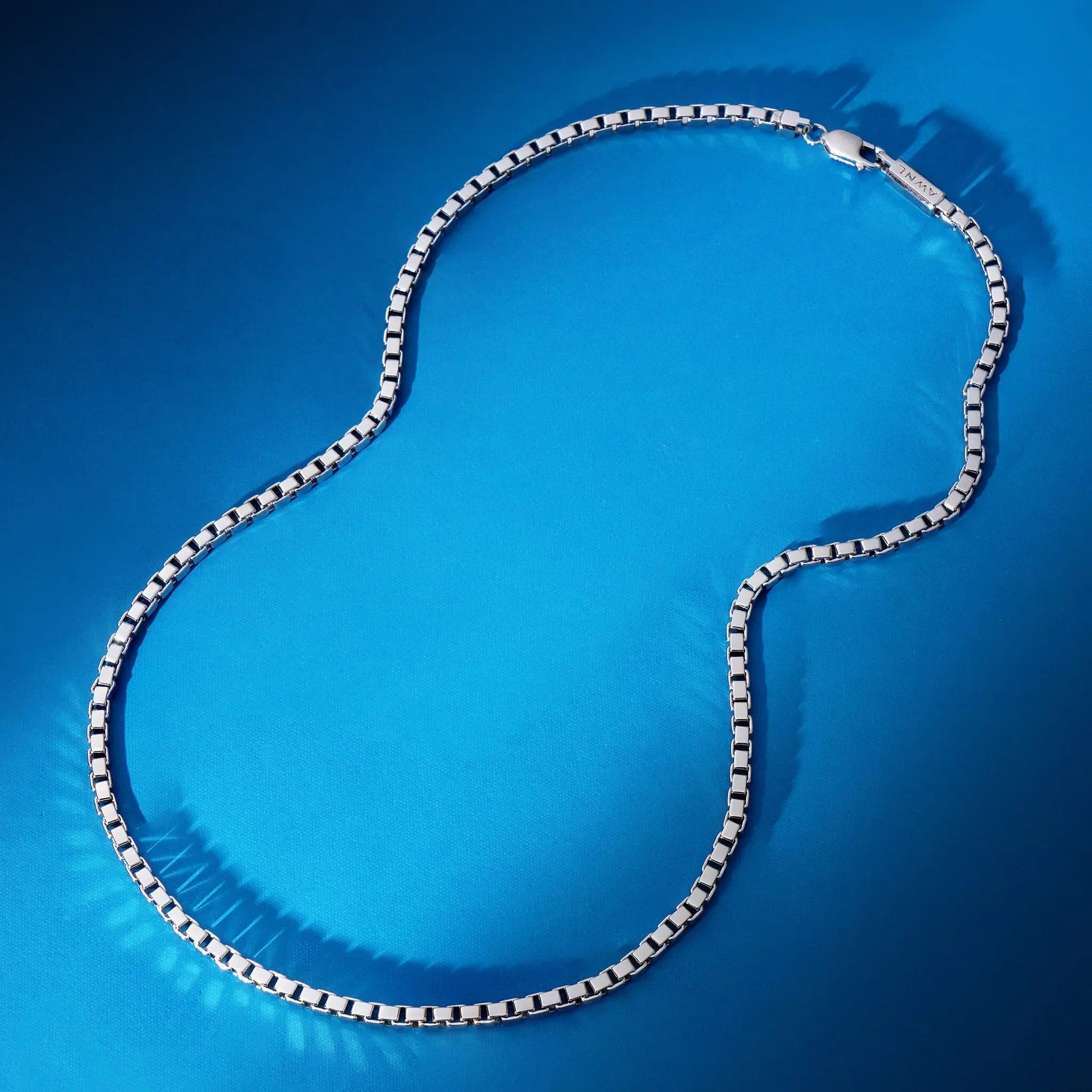 純銀 盒鏈條項鍊 - AWNL Taiwan