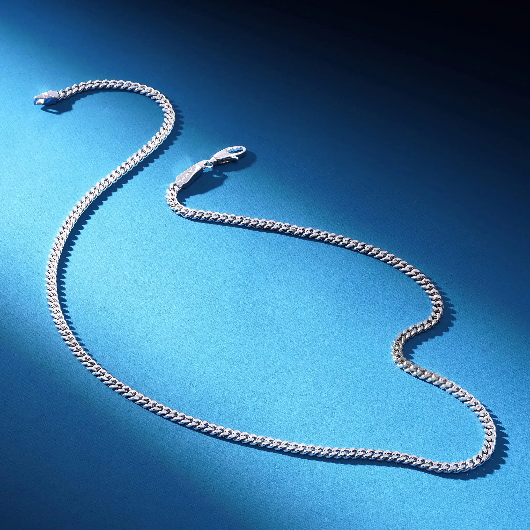 純銀 古巴鏈條項鍊 - AWNL Taiwan