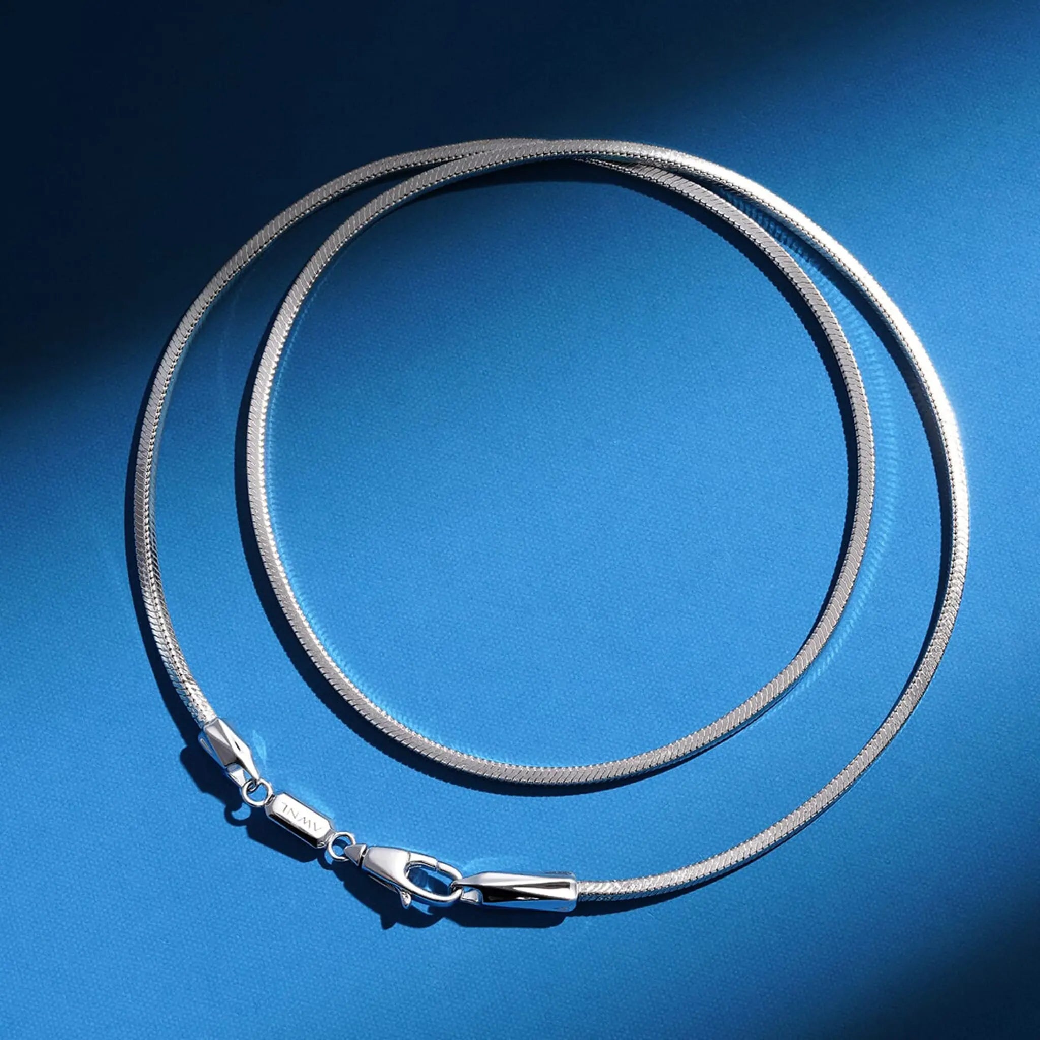 純銀 蛇骨鏈條項鍊 - AWNL Taiwan