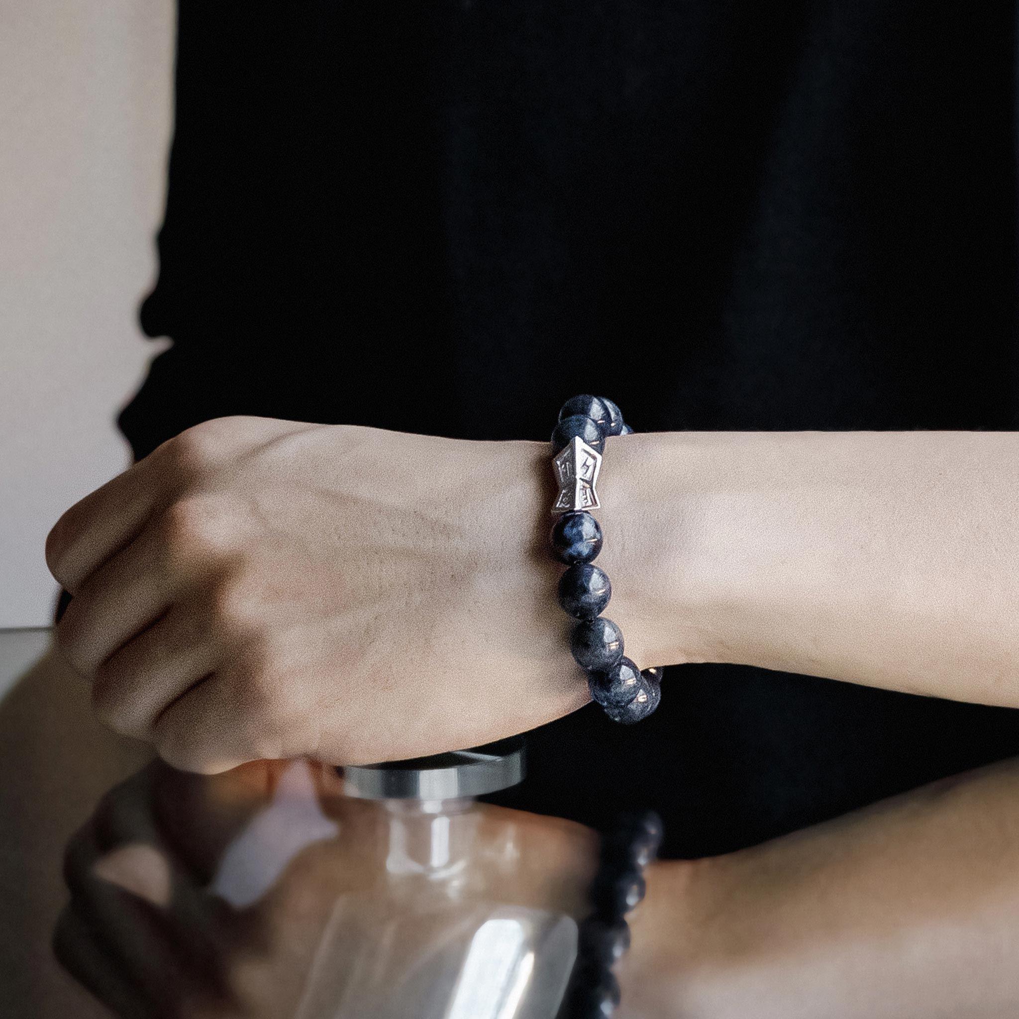 藍線石 火焰之刃 男士手鍊 - AWNL Taiwan