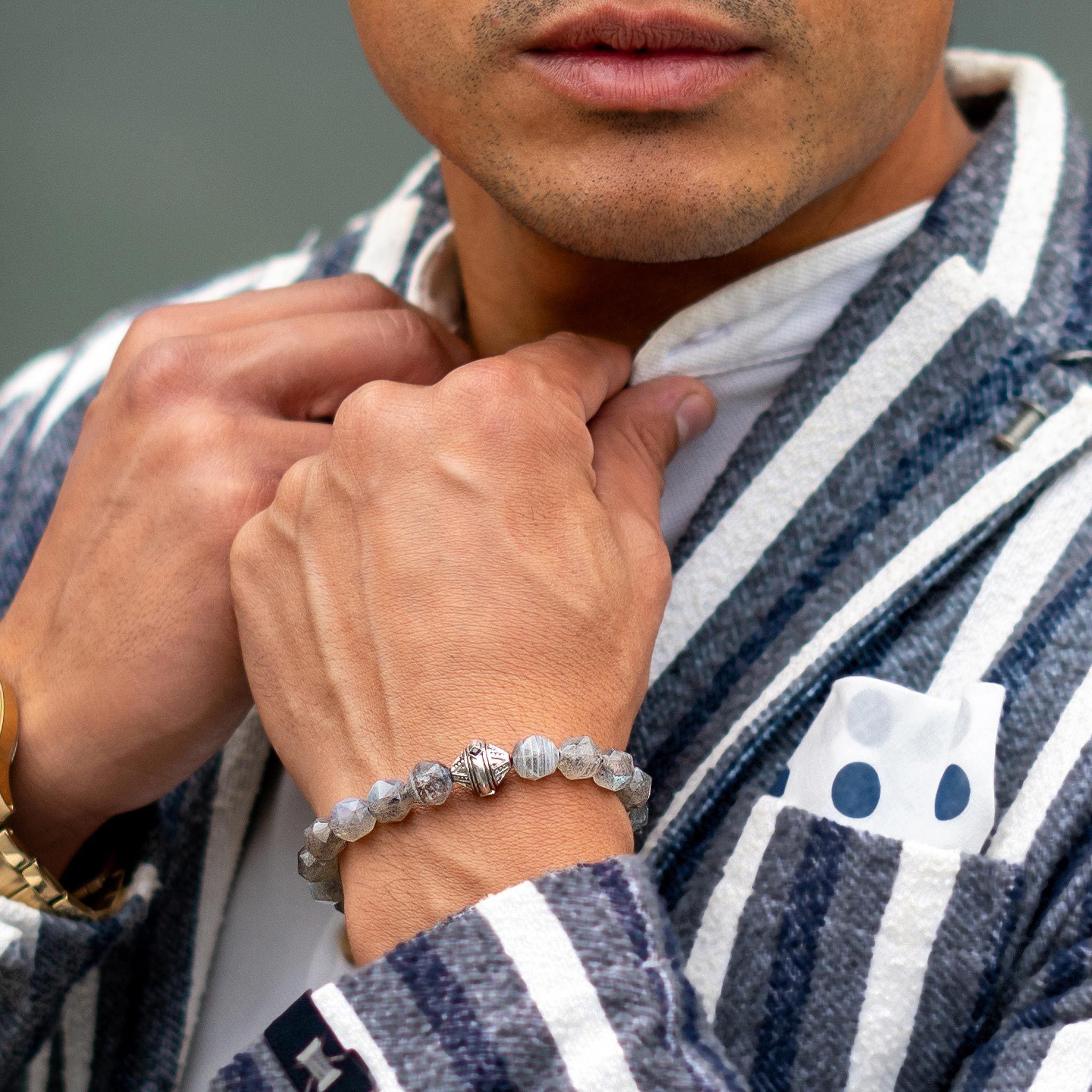 光譜石 星際燈塔 男士手鍊 - AWNL Taiwan