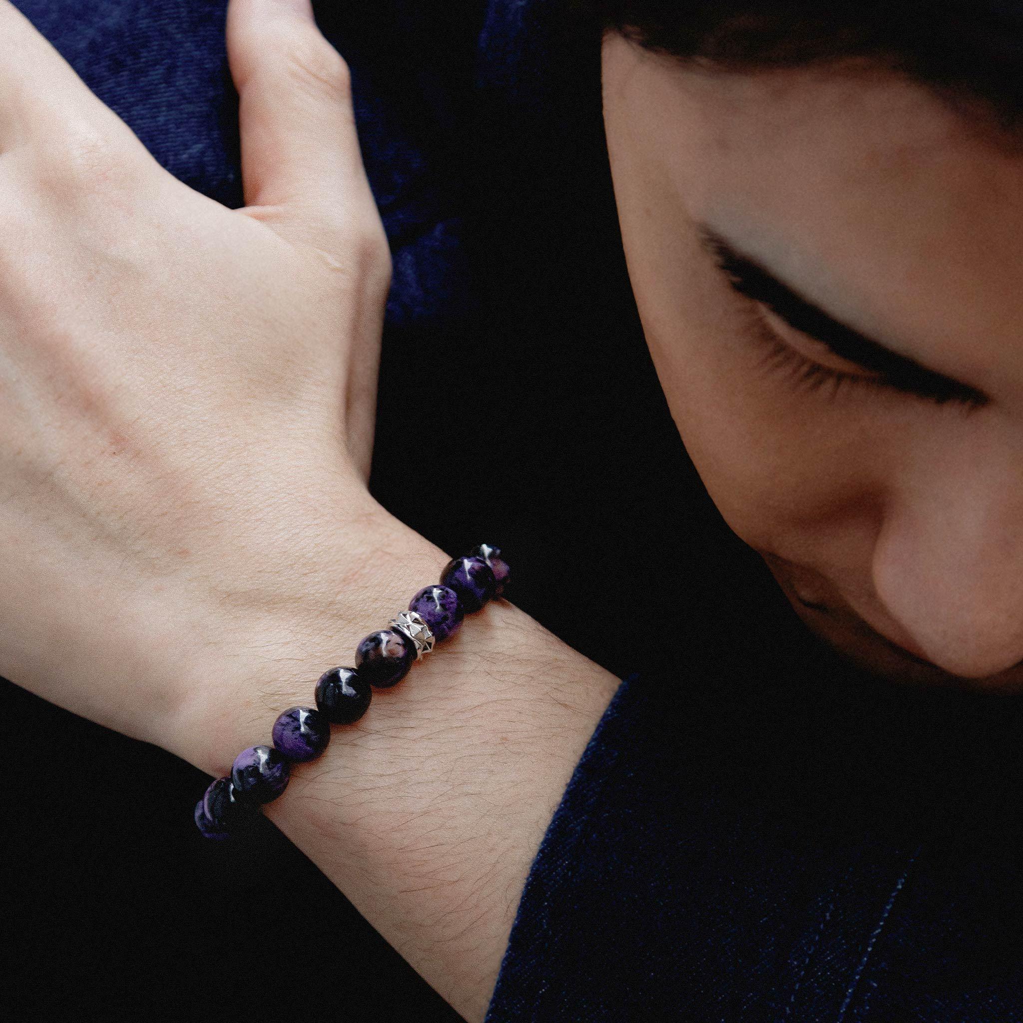 黑紫龍晶 維京 男士手鍊 - AWNL Taiwan