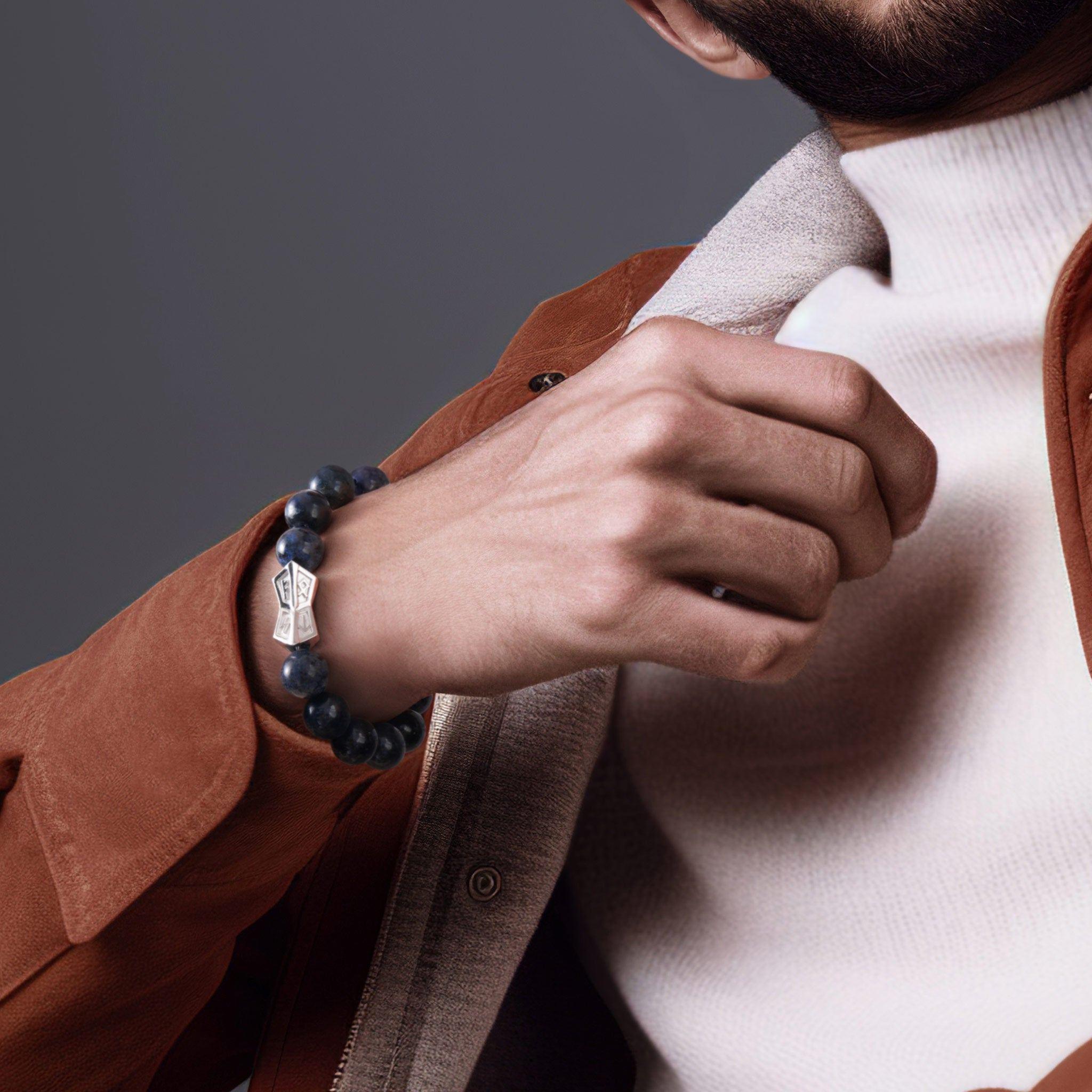 AWNL 藍線石 火焰之刃 男士手鍊 - AWNL Taiwan