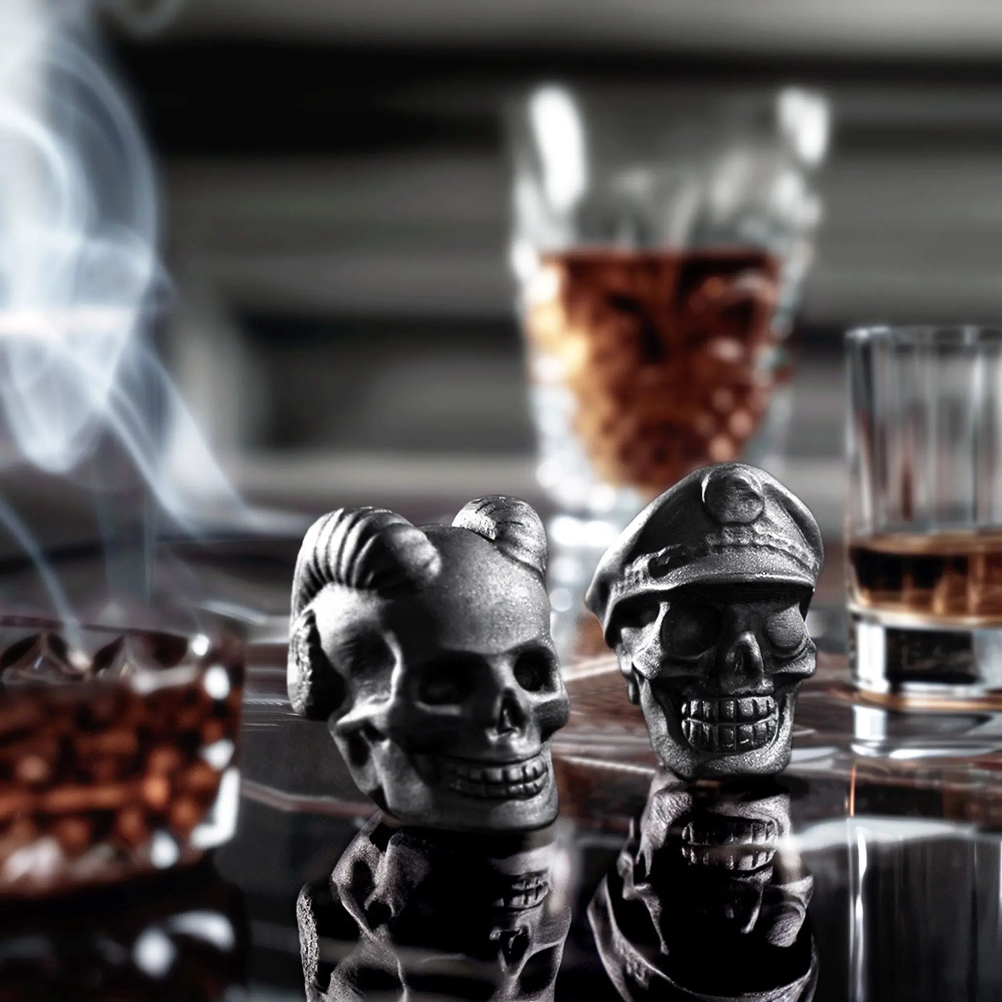 黑曜石 骷髏頭 雕刻擺飾 三款可選 - AWNL Taiwan