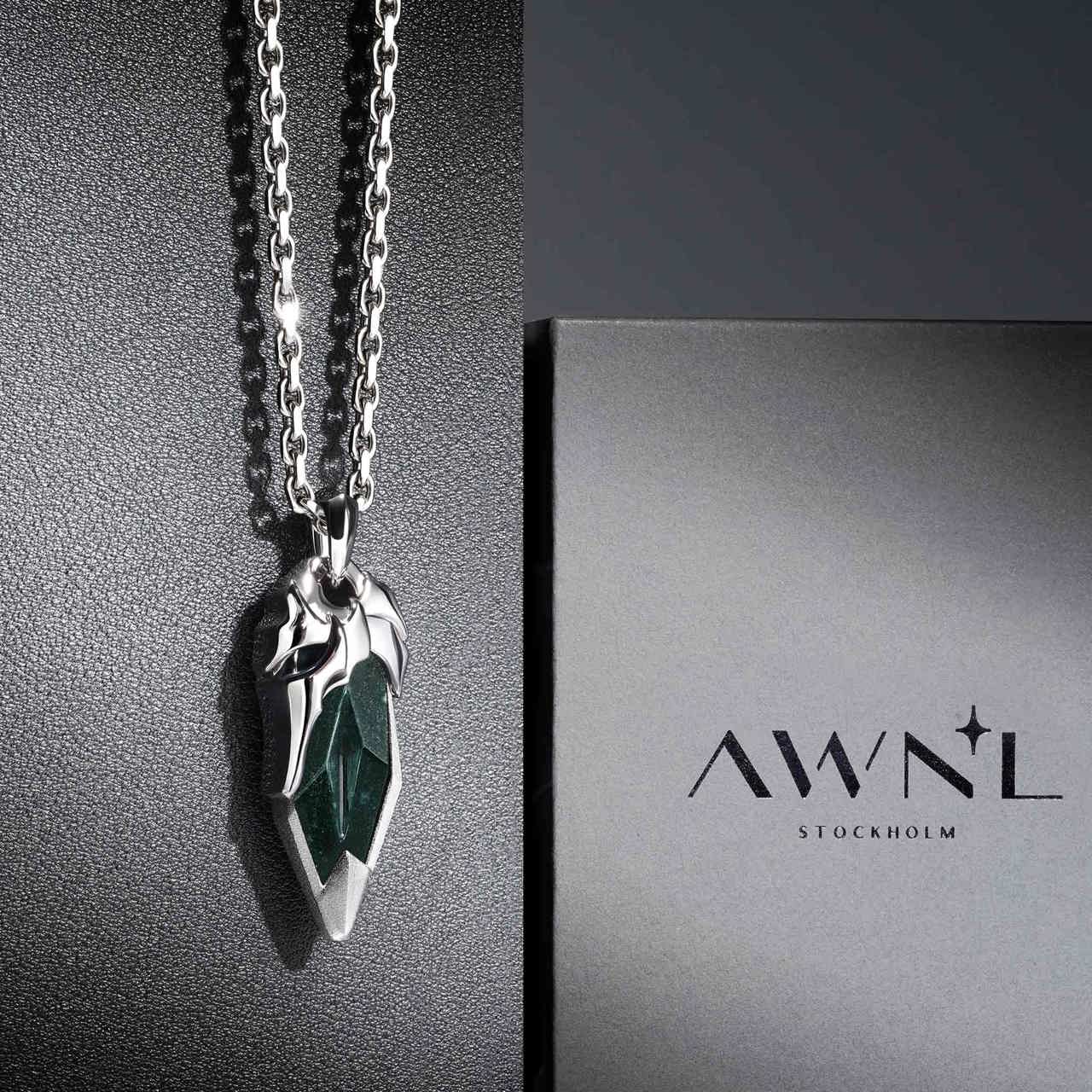 血石碧玉 維京頭盔 男士項鍊 - AWNL Taiwan