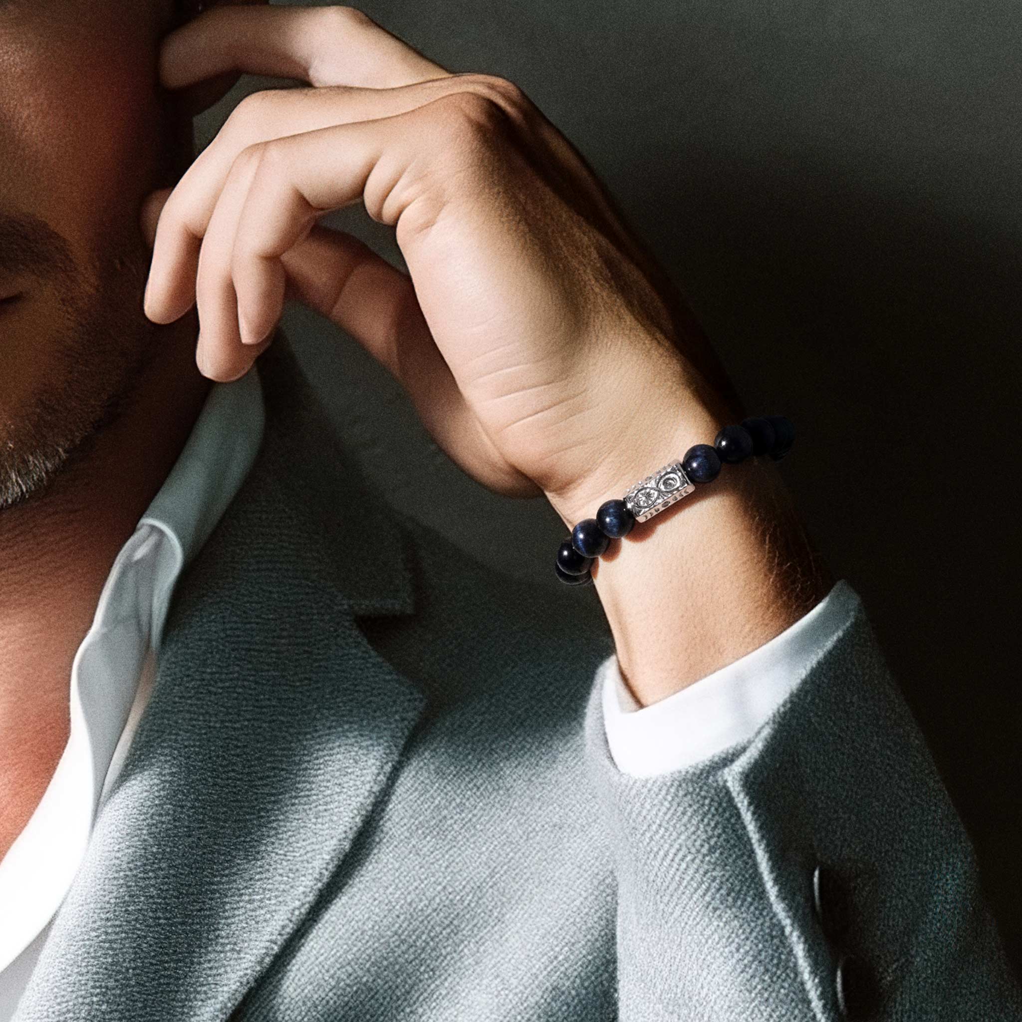 鷹眼石 銜尾蛇 男士手鍊 - AWNL Taiwan