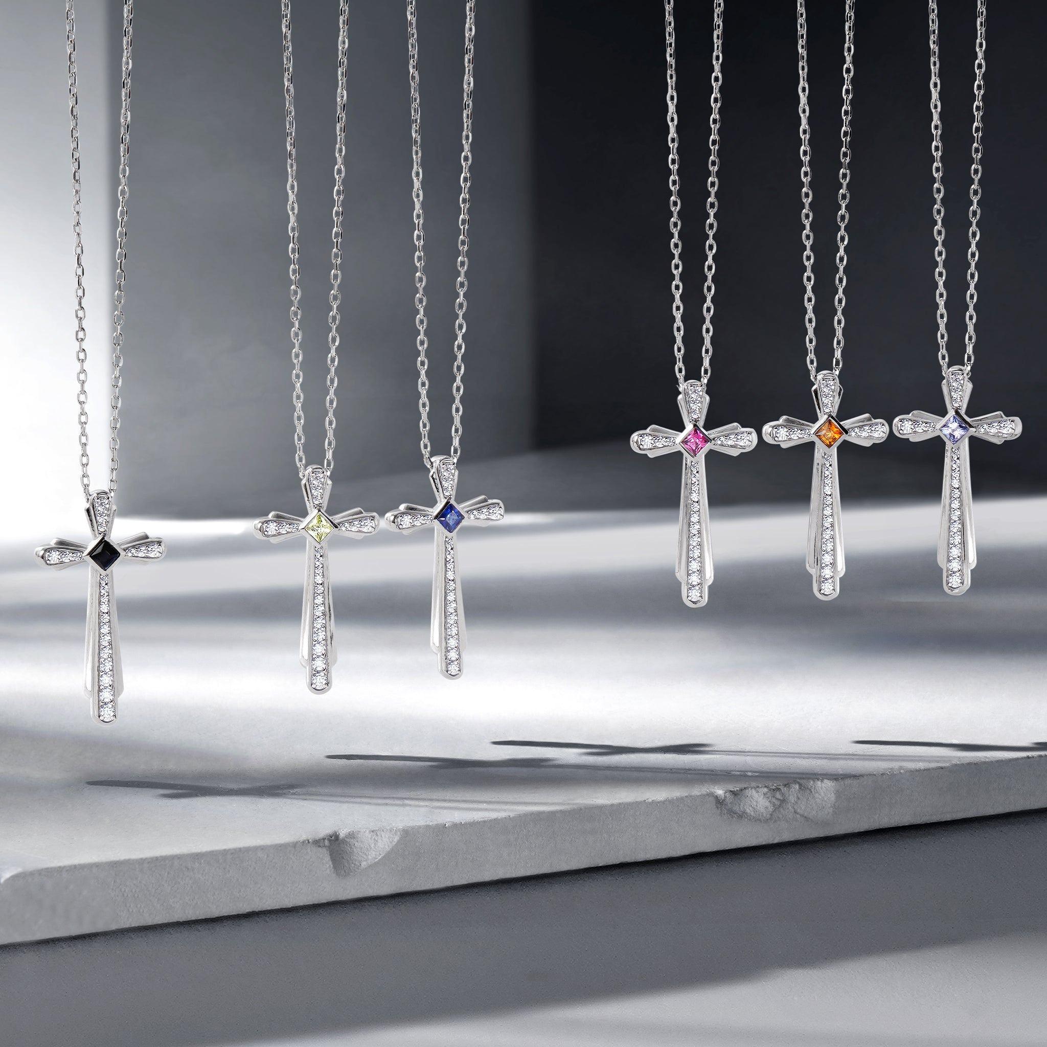 橄欖石 八月誕生石 十字架 女士項鍊 - AWNL Taiwan