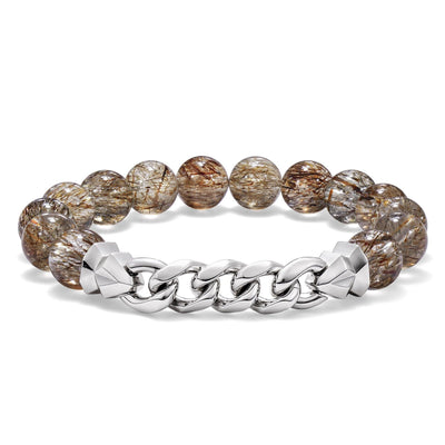 黑金超七 古巴銀鏈 男士手鍊