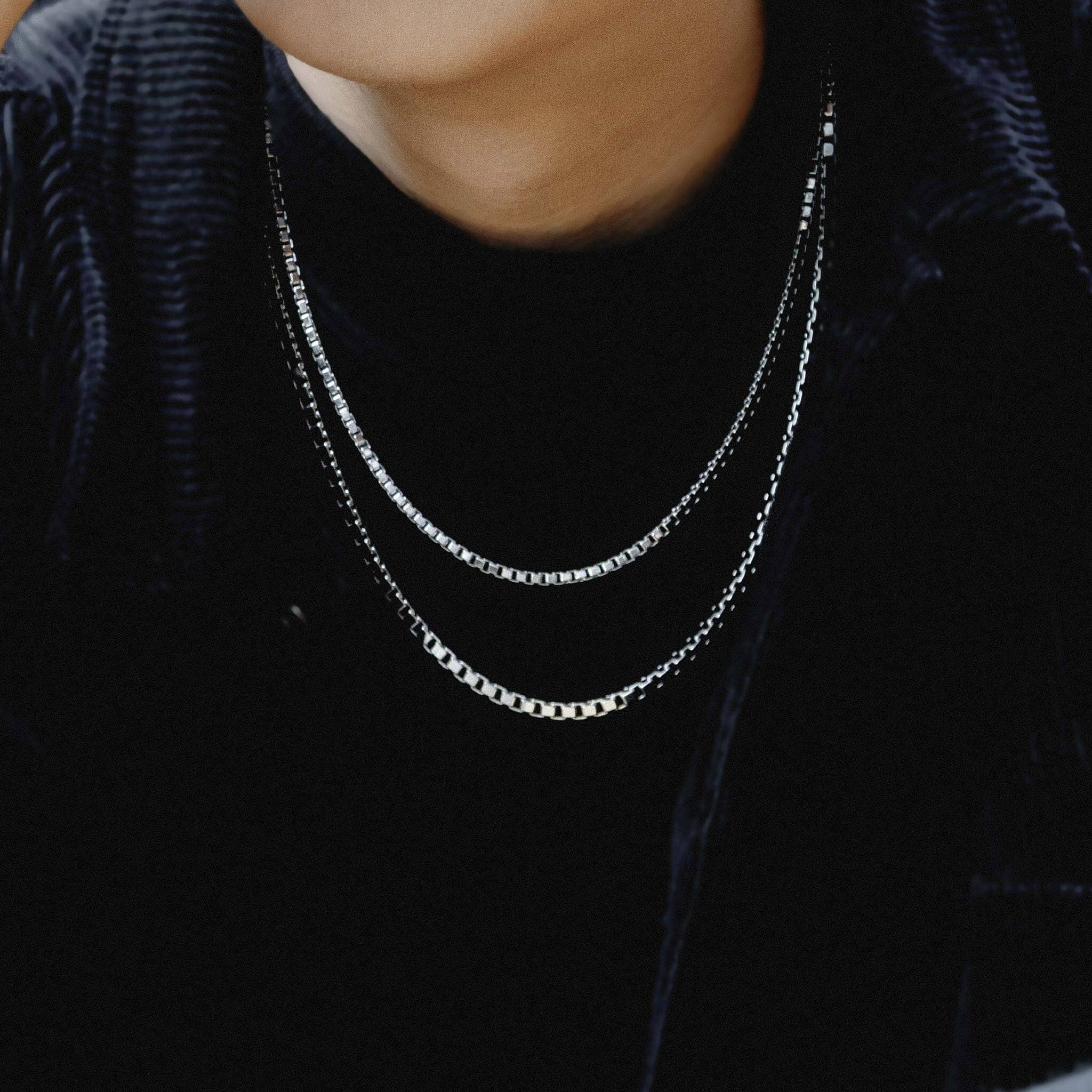 純銀 盒鏈條項鍊 - AWNL Taiwan