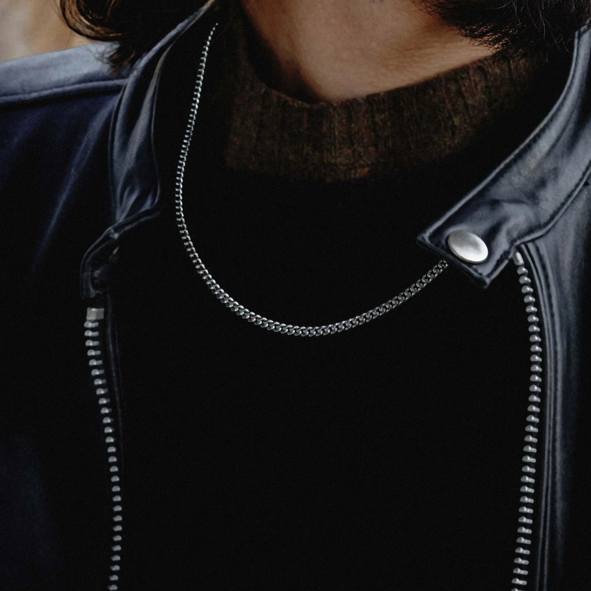 純銀 古巴鏈條項鍊 - AWNL Taiwan