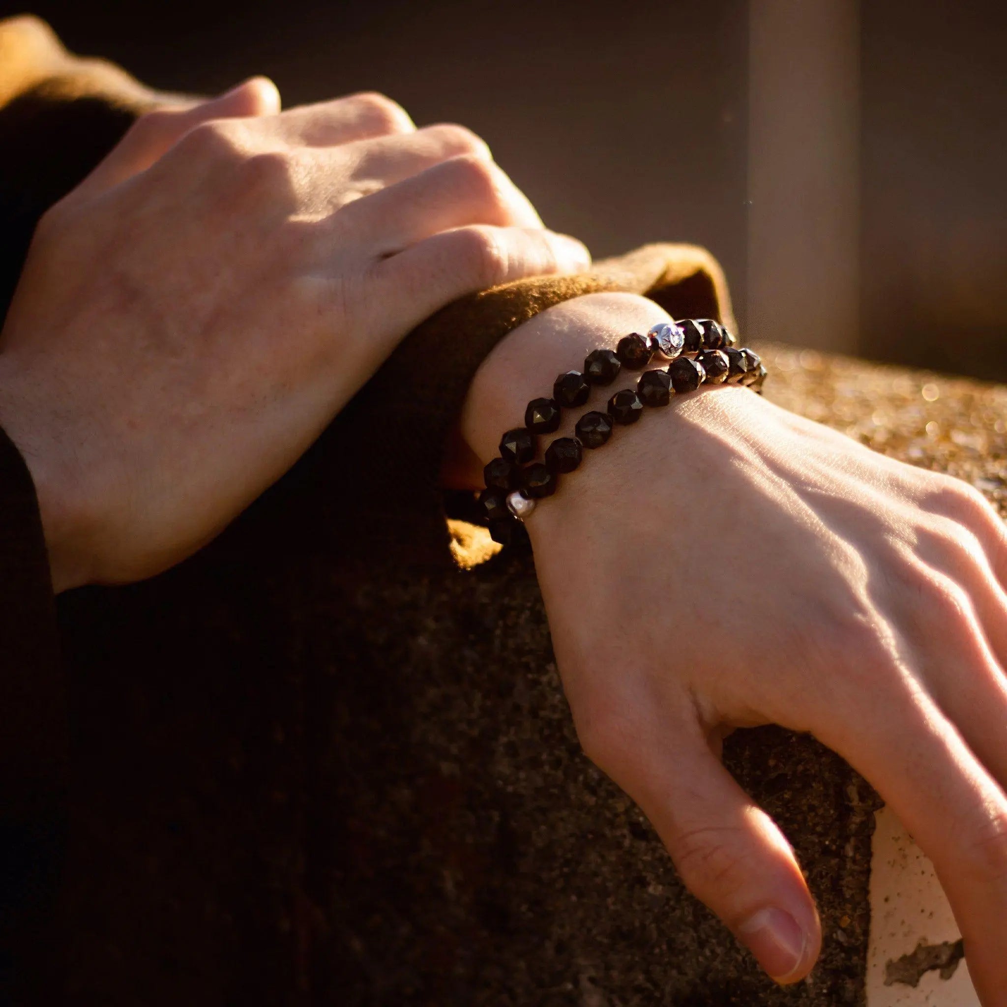 努烏邁特滾石 小幸運 男士雙圈手鍊 - AWNL Taiwan