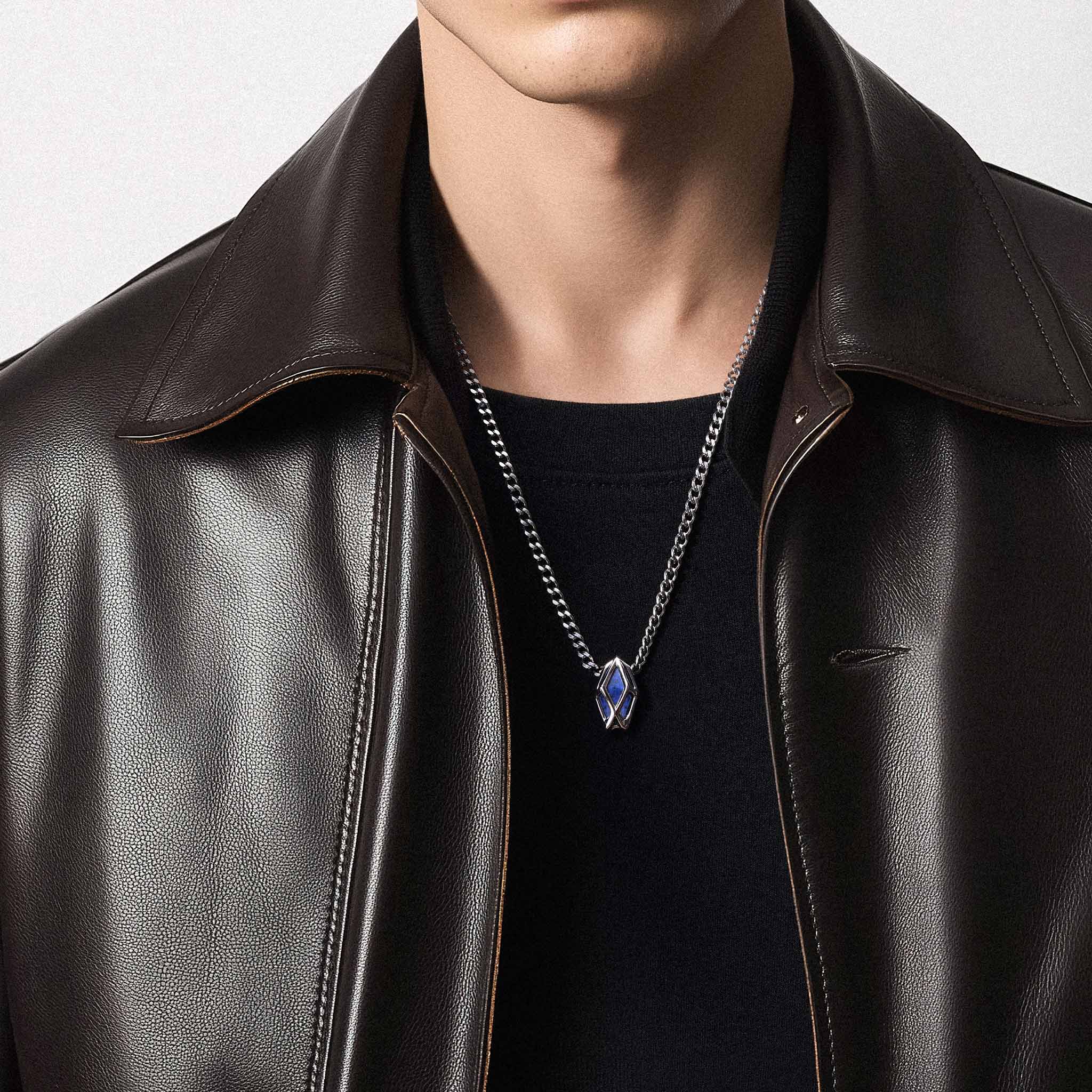 藍線石 外星人LOGO 項鍊 - AWNL Taiwan