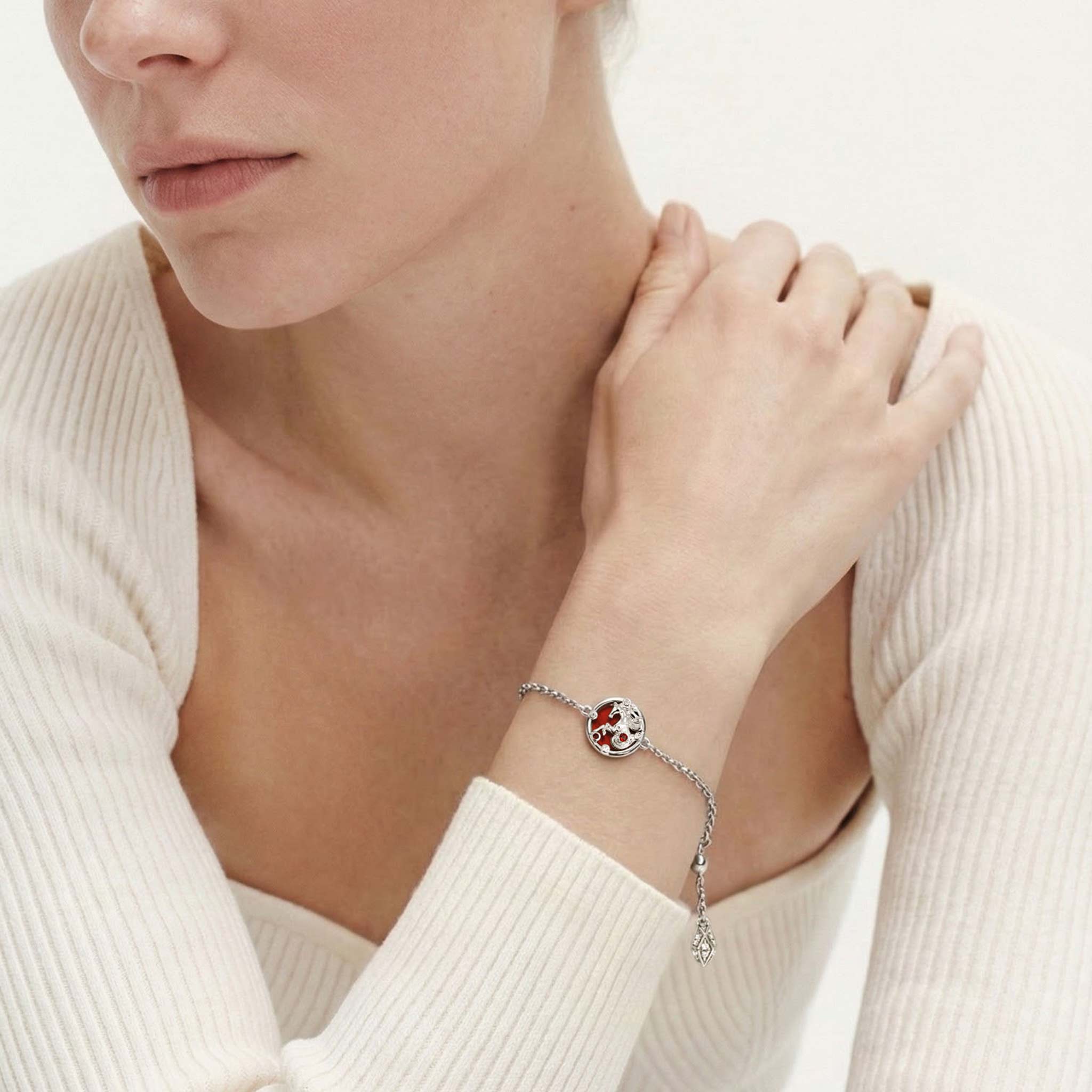 焰心 幻境靈馬 紅瑪瑙 女士手鏈 - AWNL Taiwan