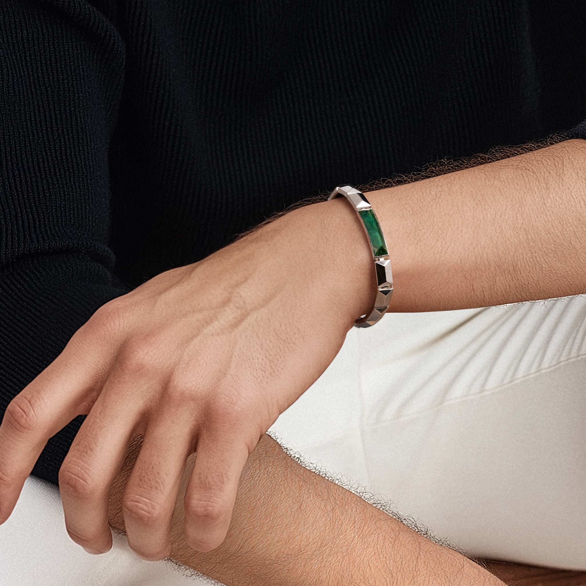 祖母晶 奧古斯都天際 男士手鍊