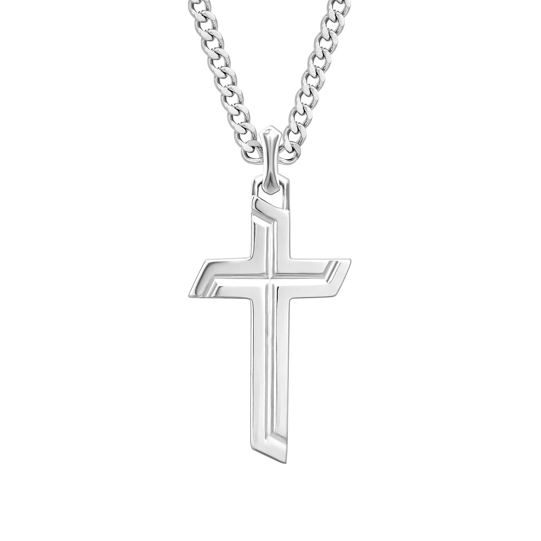 金虎眼 斜切十字架 項鍊 - AWNL Taiwan