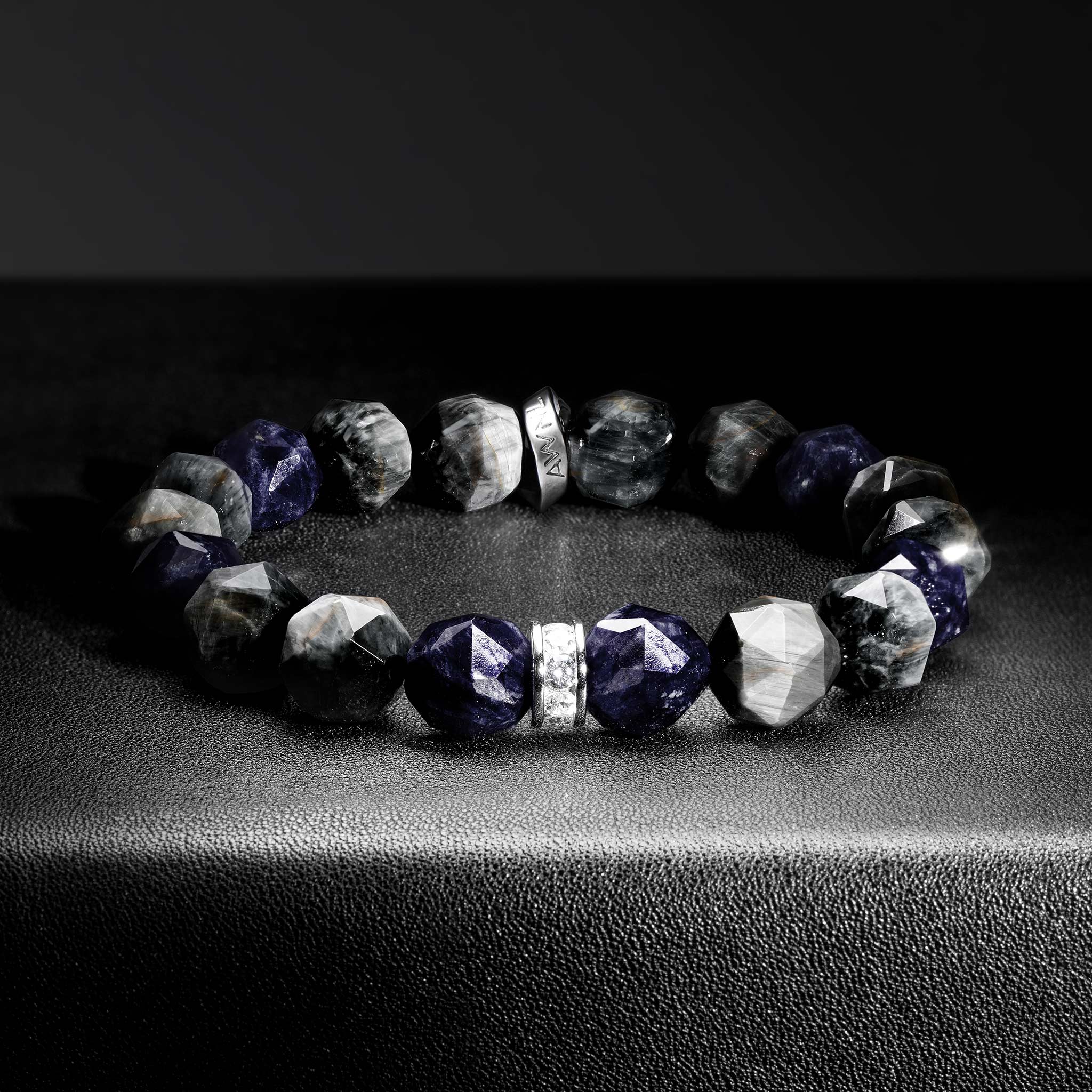 灰鷹眼石 藍紋石 飛鷹 男士手鍊 - AWNL Taiwan