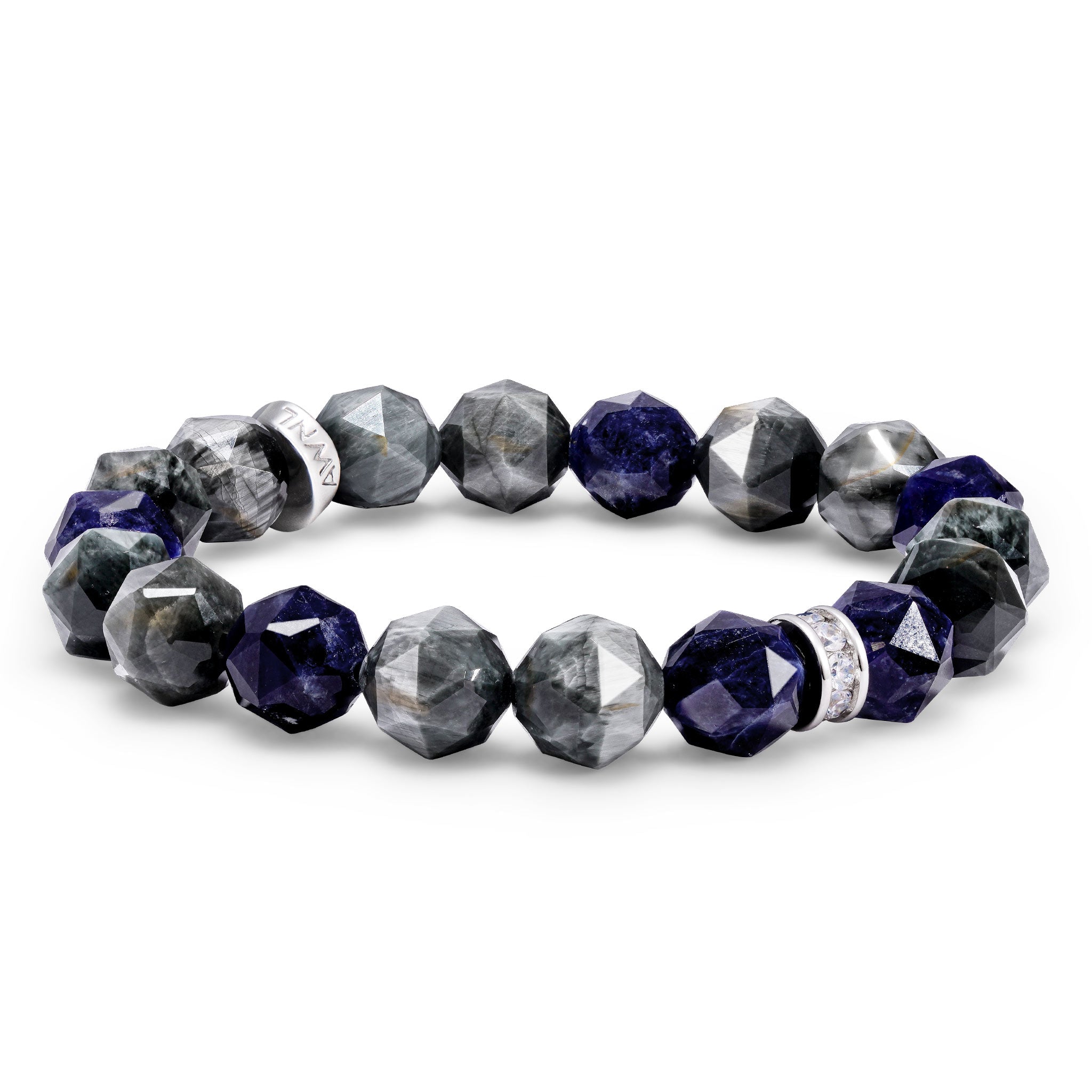 灰鷹眼石 藍紋石 飛鷹 男士手鍊 - AWNL Taiwan