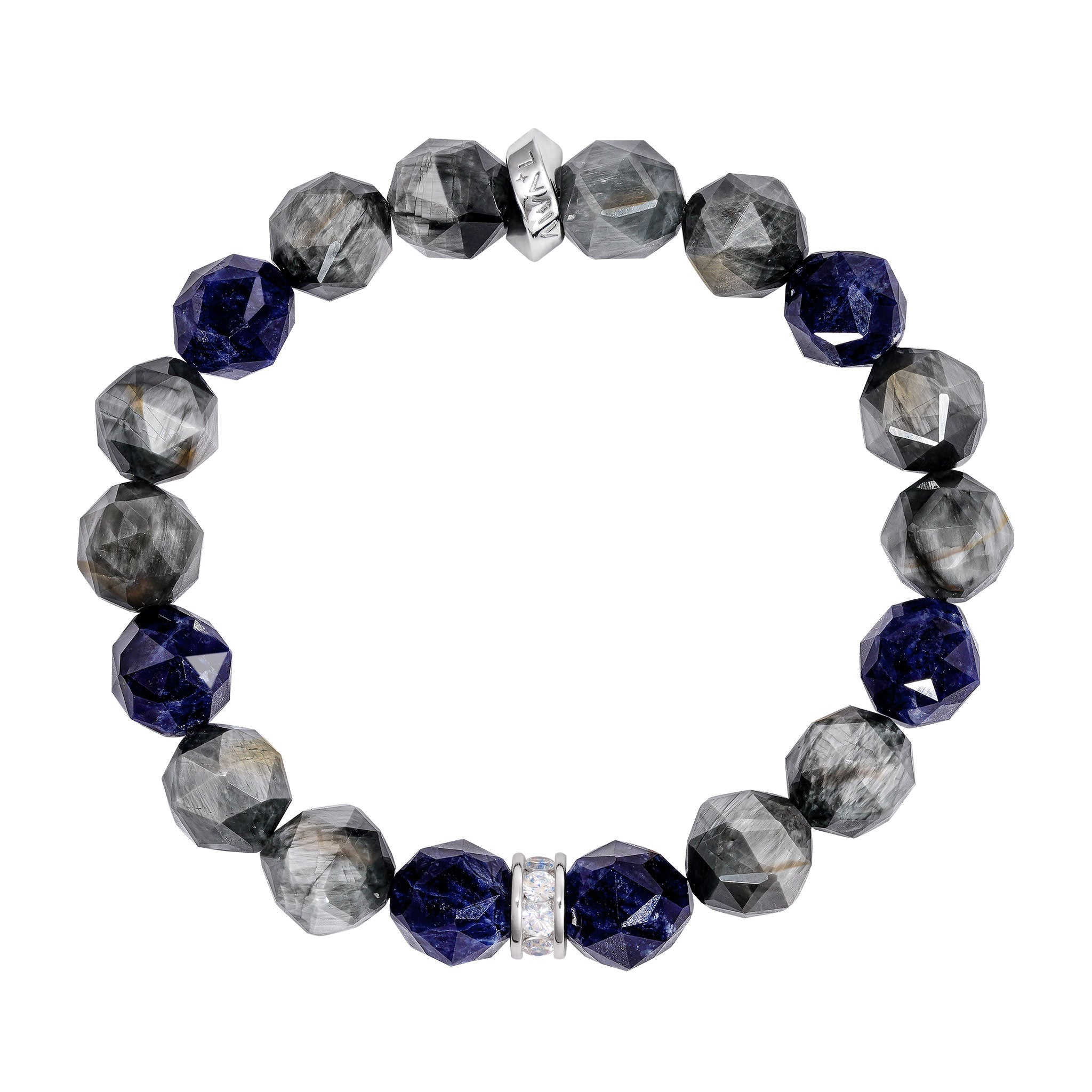 灰鷹眼石 藍紋石 飛鷹 男士手鍊 - AWNL Taiwan