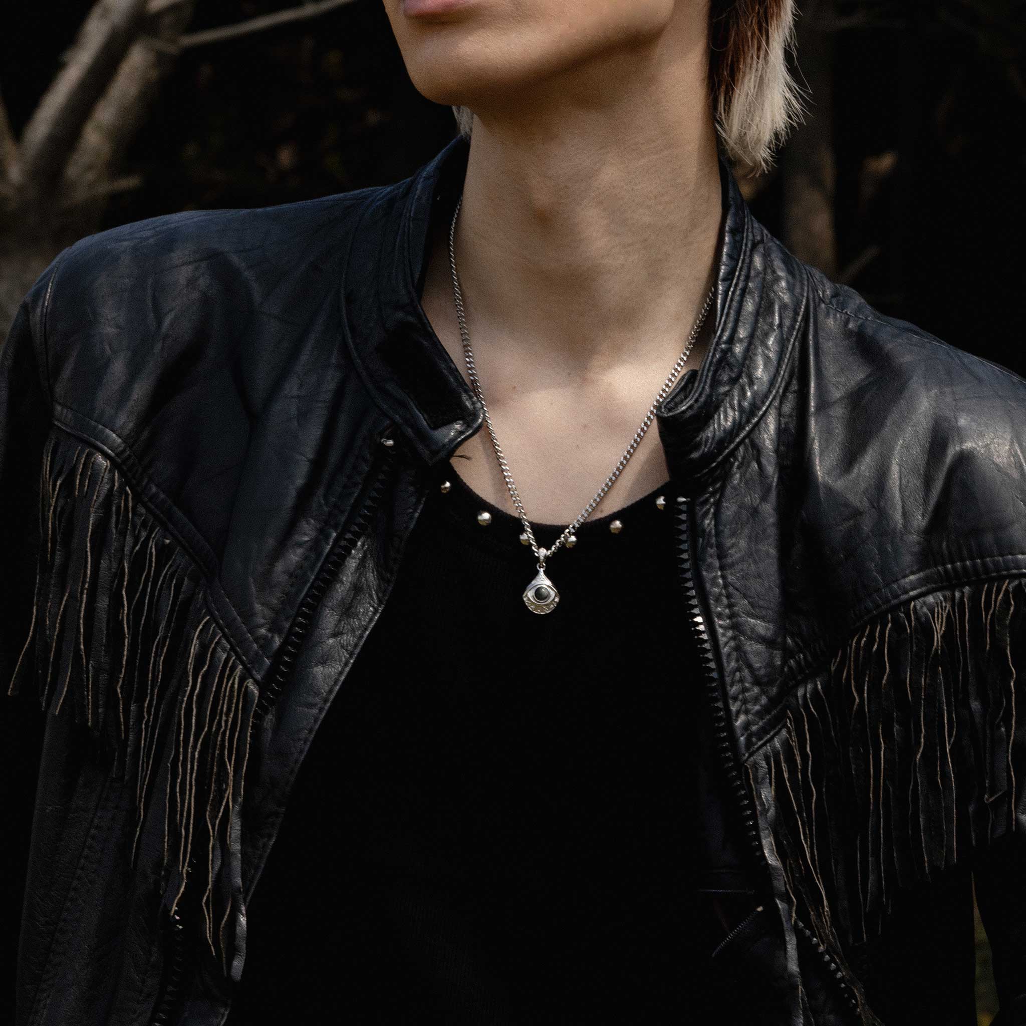 灰鷹眼石 盧恩符文 光使者 男士項鍊 - AWNL Taiwan