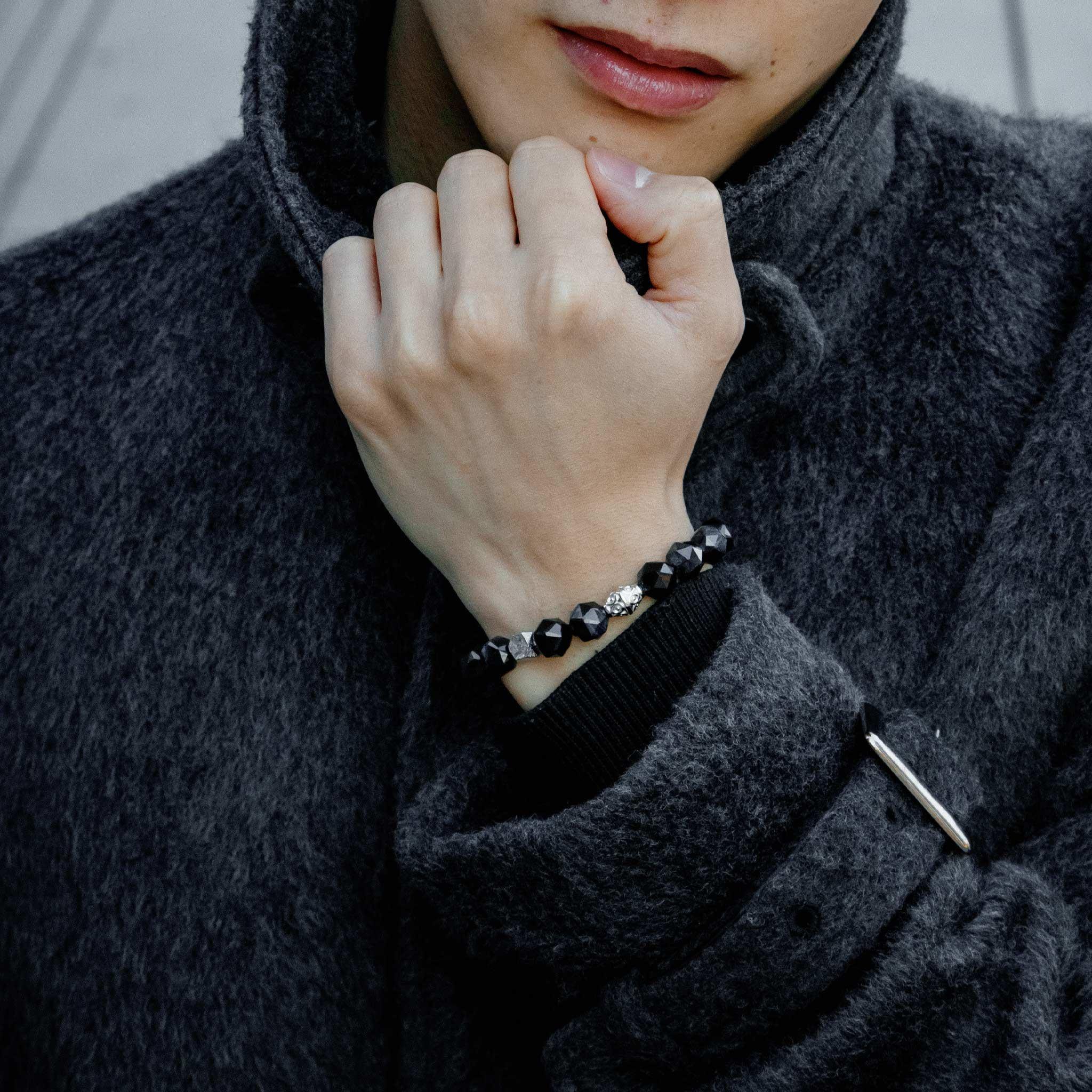 瑞典隕石 鷹眼石 須彌星辰 男士手鍊 - AWNL Taiwan