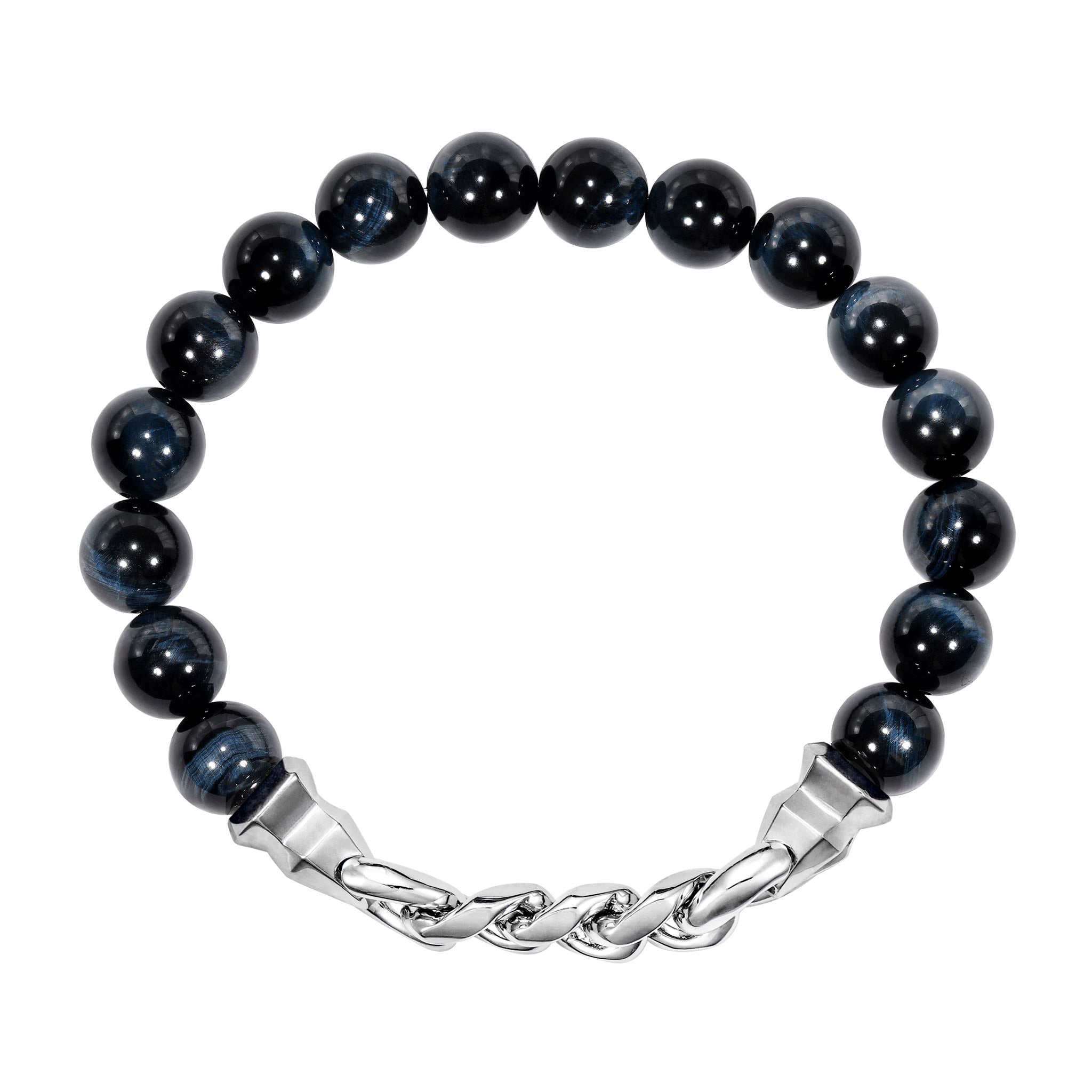 鷹眼石 古巴銀鍊 男士手鍊 - AWNL Taiwan