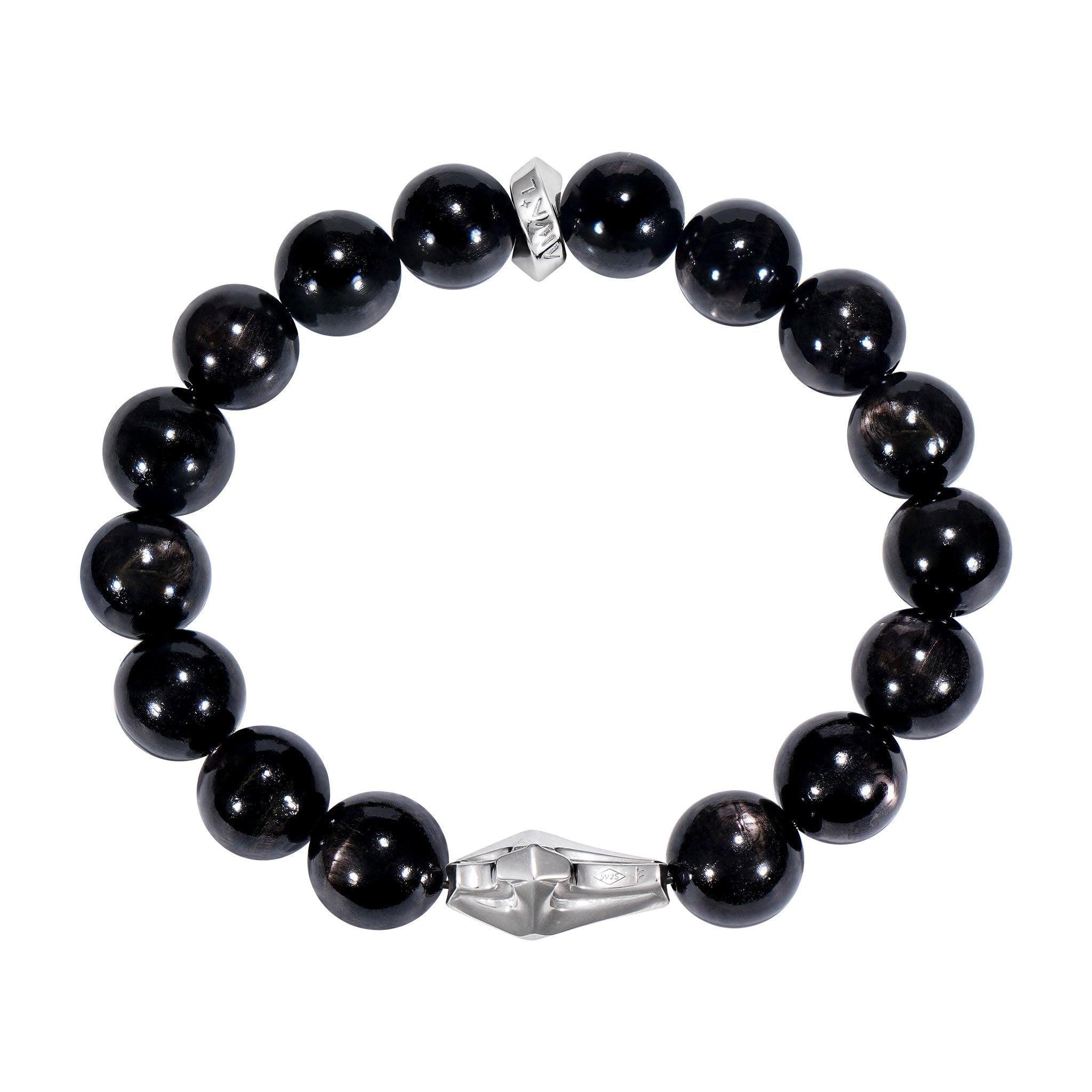 金運石 天然水晶 十字架 男士手鍊|AWNL 瑞典設計輕珠寶