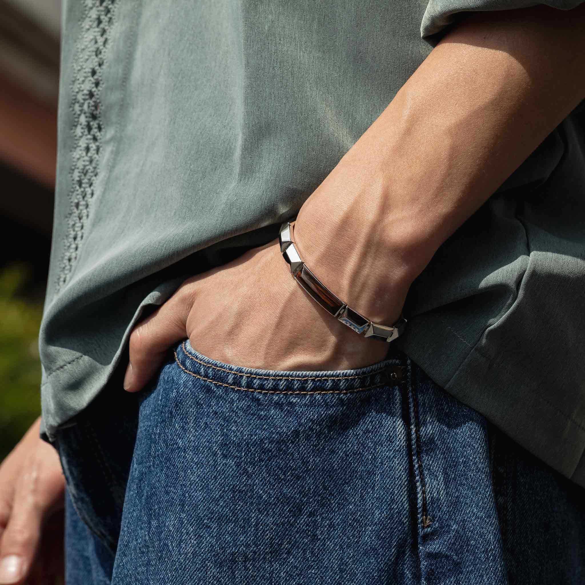 紅曜石 奧古斯都天際 男士手鍊 - AWNL Taiwan