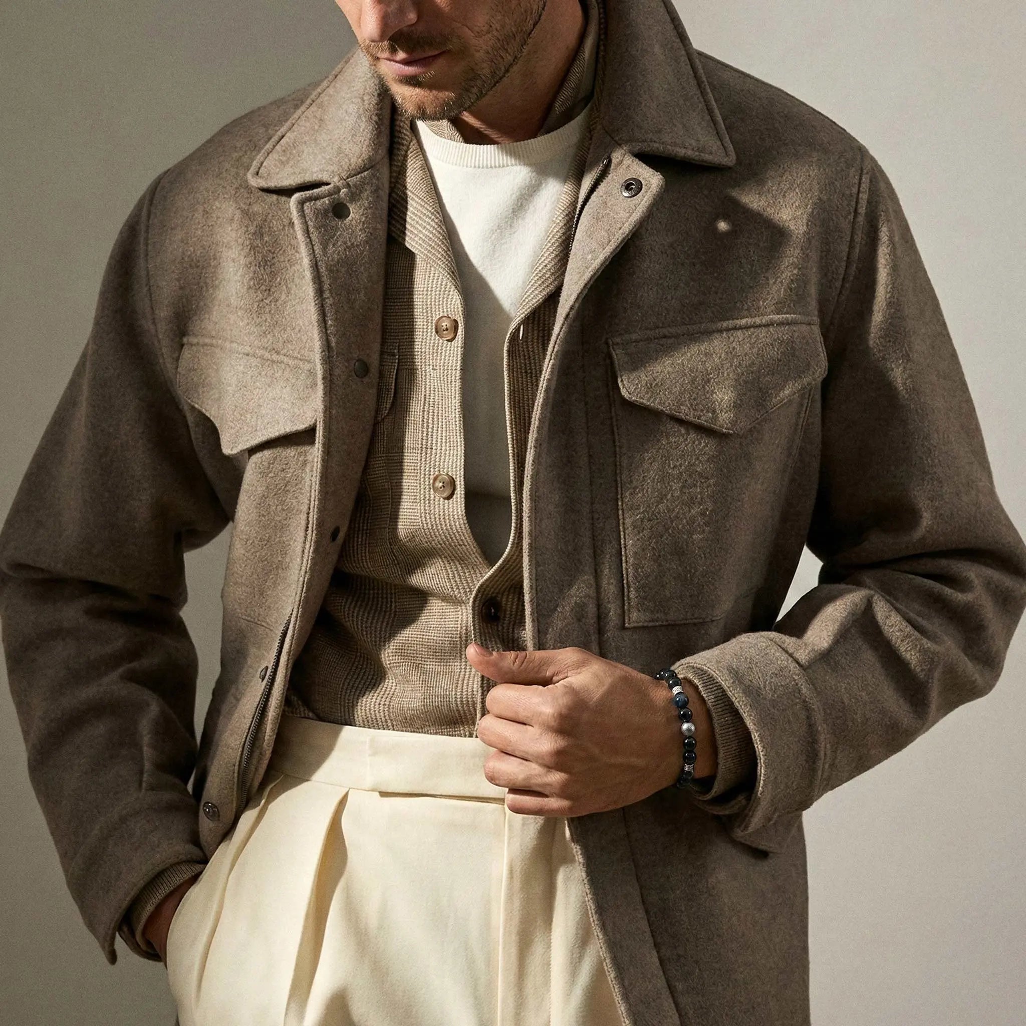 瑞典隕石 鷹眼石 盧恩 6mm 男士手鍊 - AWNL Taiwan