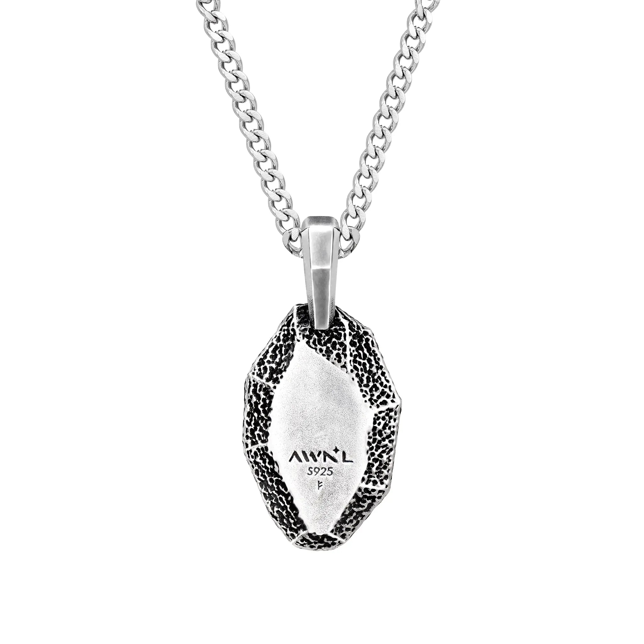 純銀 維京 盧恩符文 男士項鍊 - AWNL Taiwan