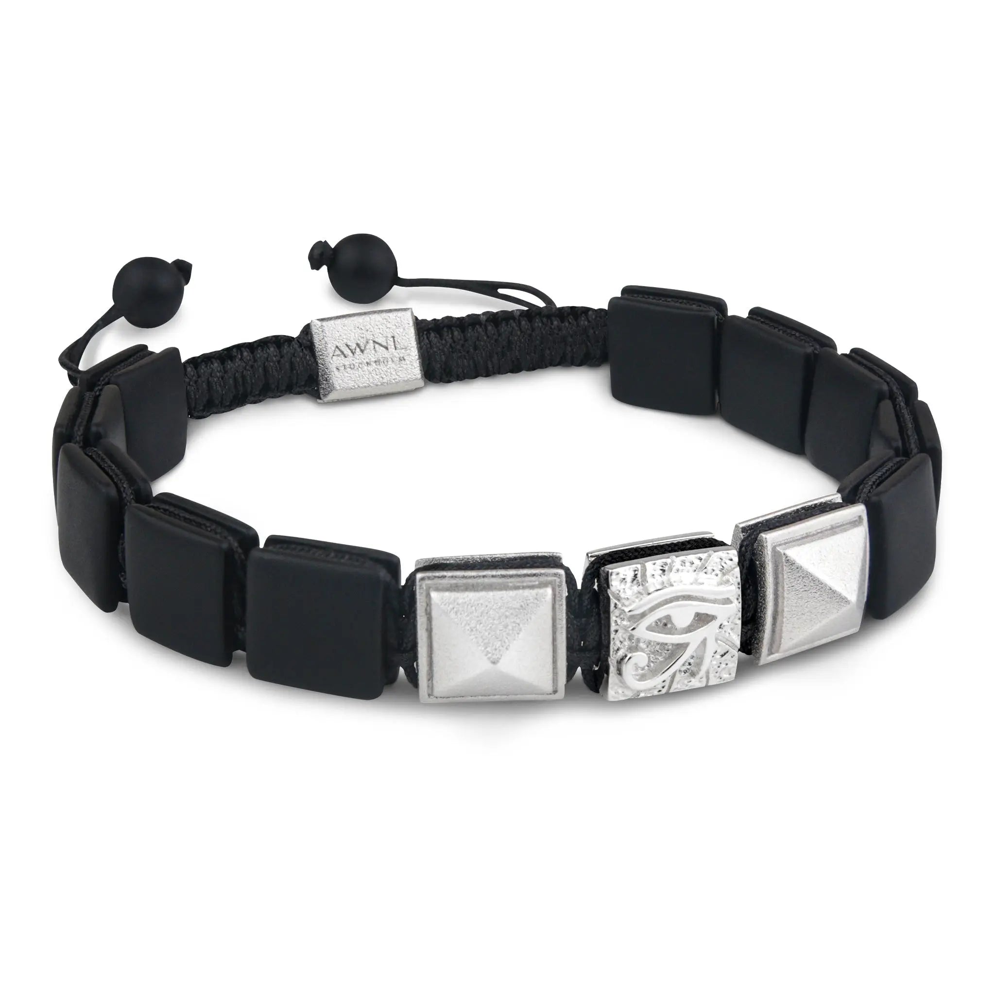 黑瑪瑙 荷魯斯之眼 平安符 男士手鍊 - AWNL Taiwan