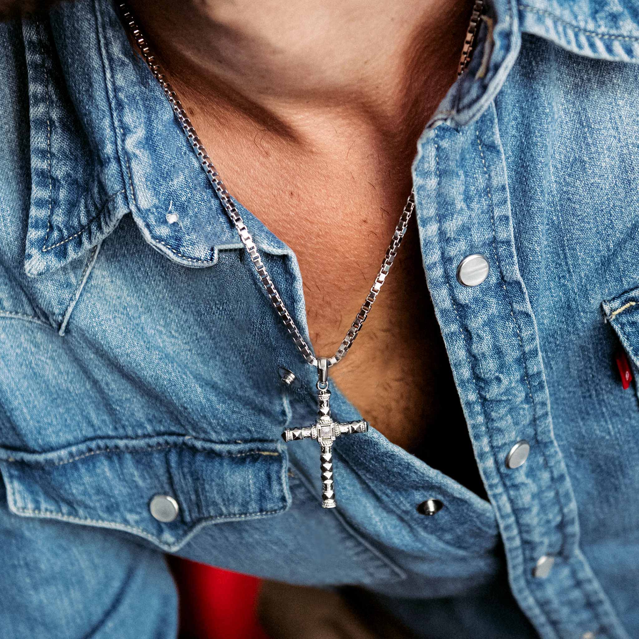 瑞典隕石 十字架 男士項鍊 - AWNL Taiwan