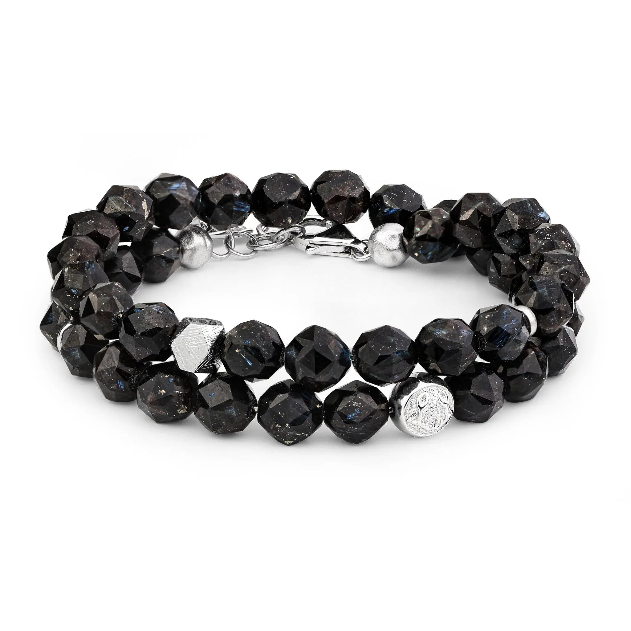 瑞典隕石 努烏邁特滾石 男士雙圈手鍊 - AWNL Taiwan