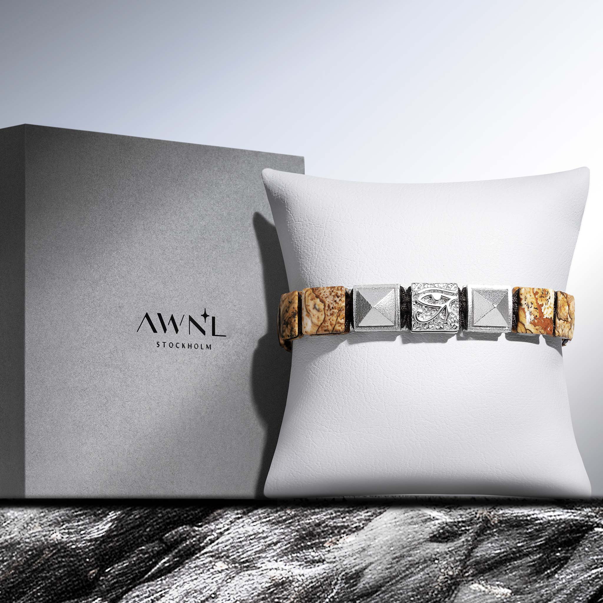 圖畫石 荷魯斯之眼 磁吸 男士手鍊 (コピー) - AWNL Taiwan