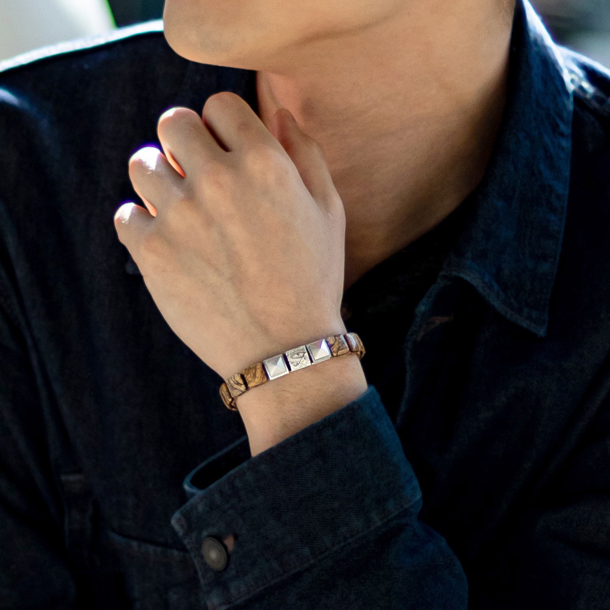 圖畫石 荷魯斯之眼 磁吸 男士手鍊 (コピー) - AWNL Taiwan