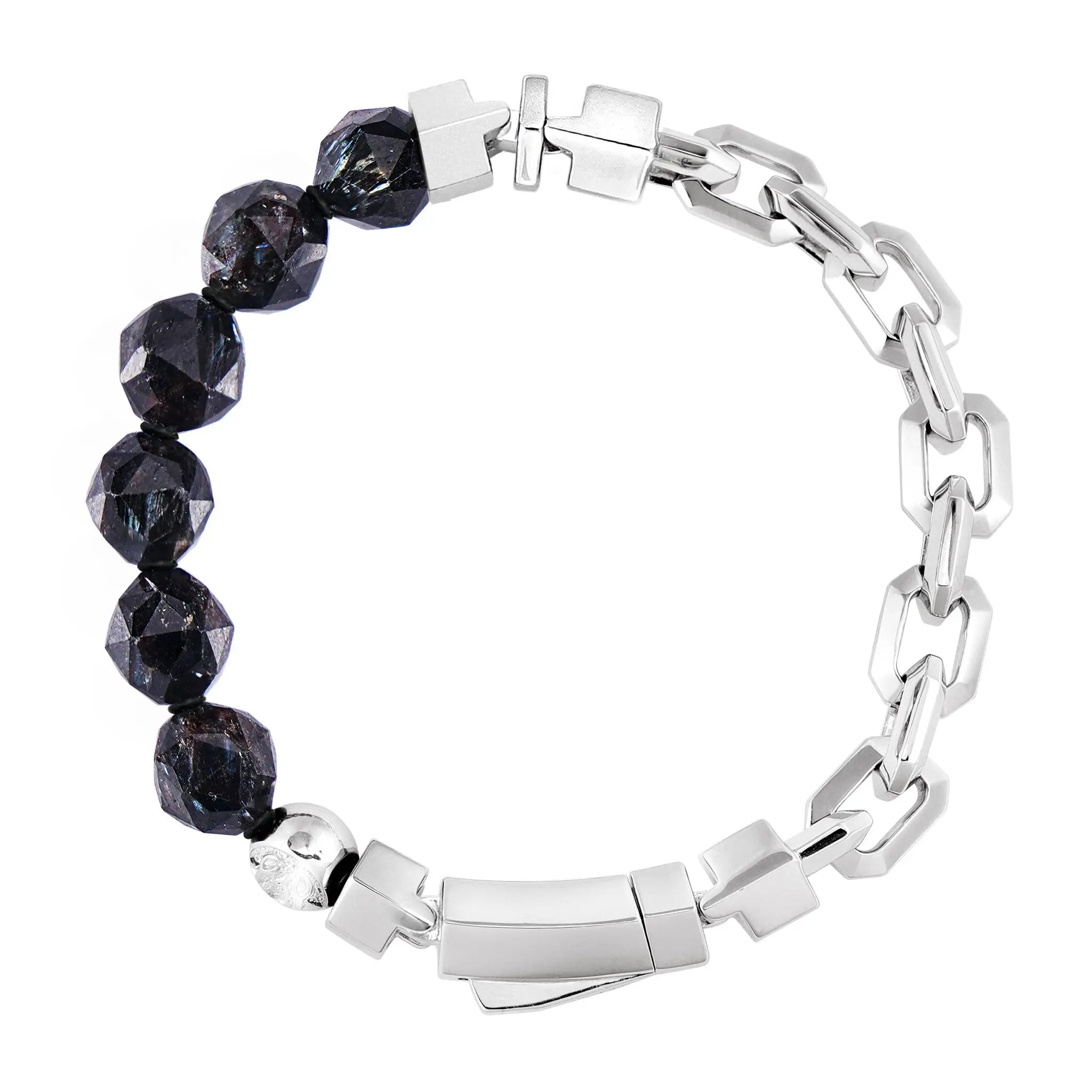 努烏邁特滾石 半銀鏈 男士手鍊 - AWNL Taiwan