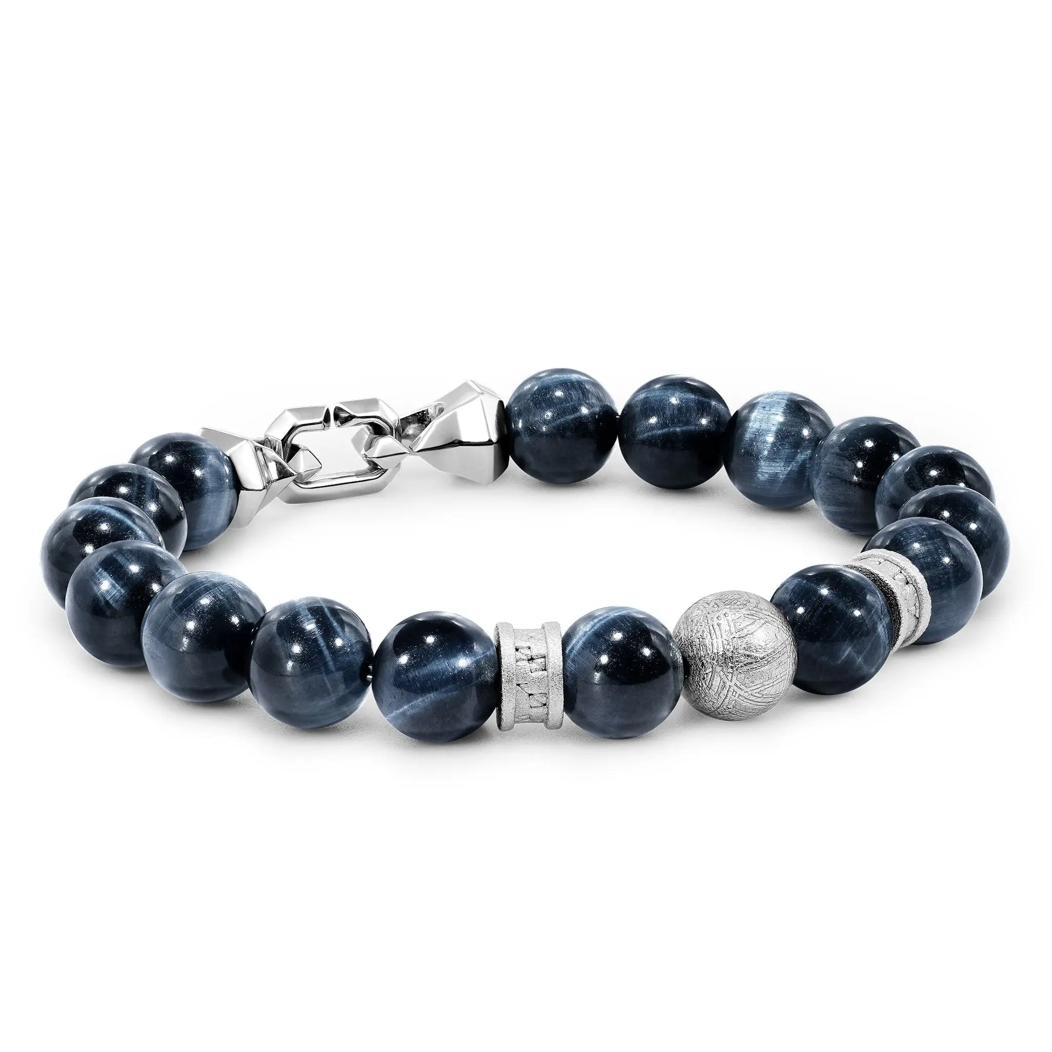 瑞典隕石 鷹眼石 盧恩 男士手鍊 兩款可選 - AWNL Taiwan