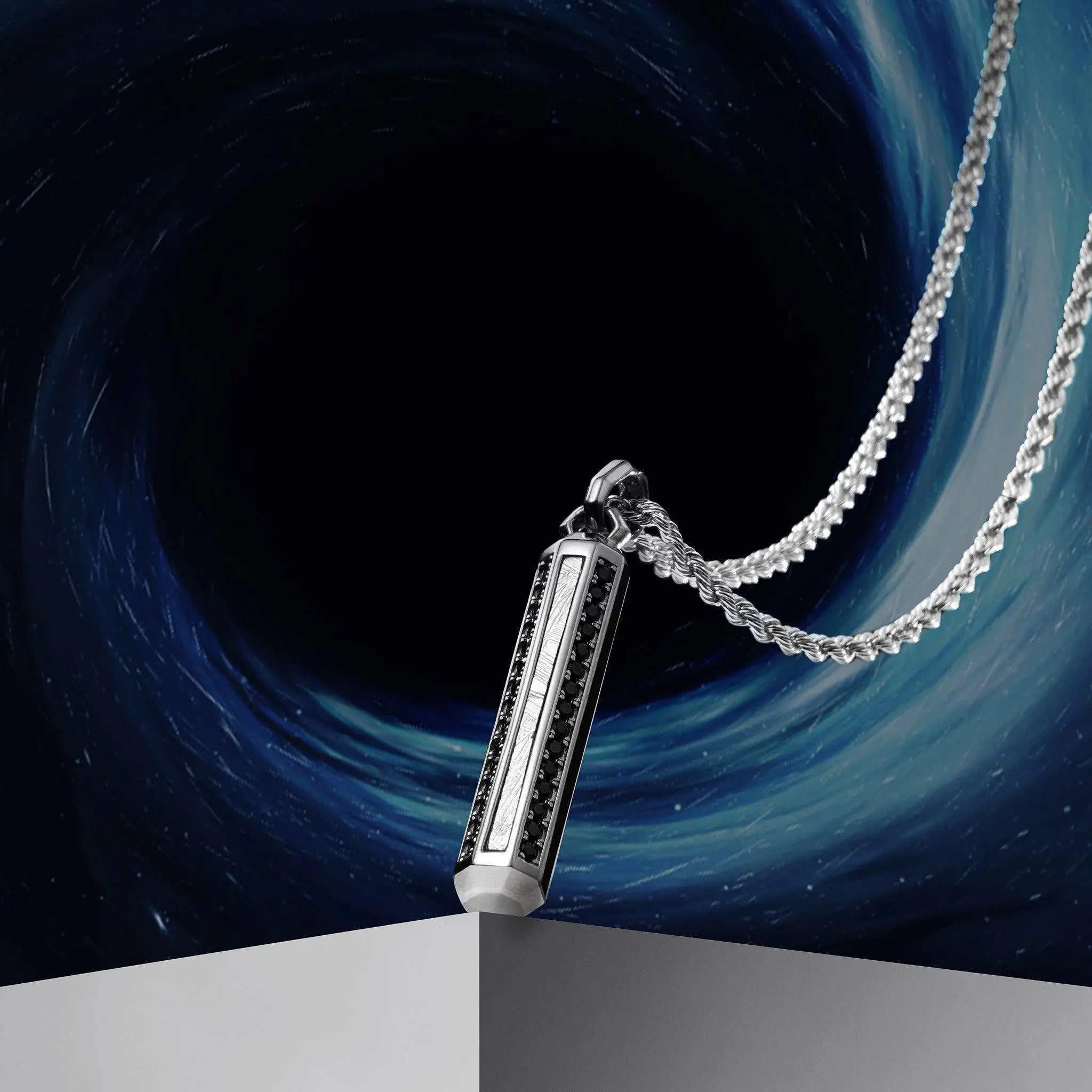 AWNL 瑞典珠寶 瑞典隕石 八角柱 男士項鍊 - AWNL Taiwan