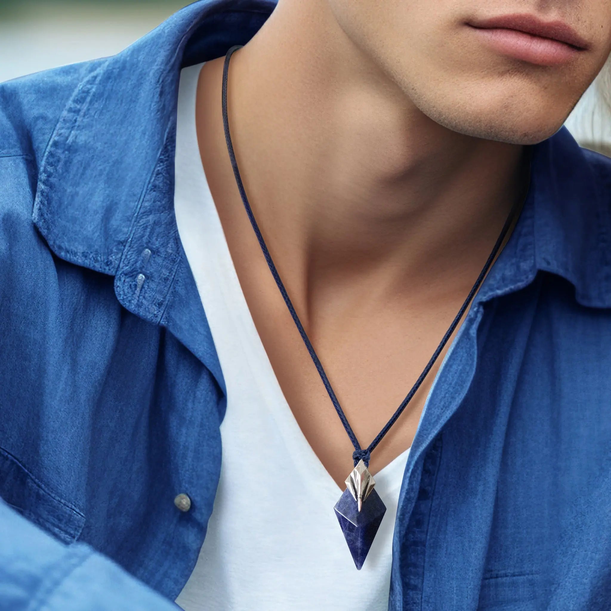 藍紋石 波塞頓 男士項鍊 兩款可選 - AWNL Taiwan