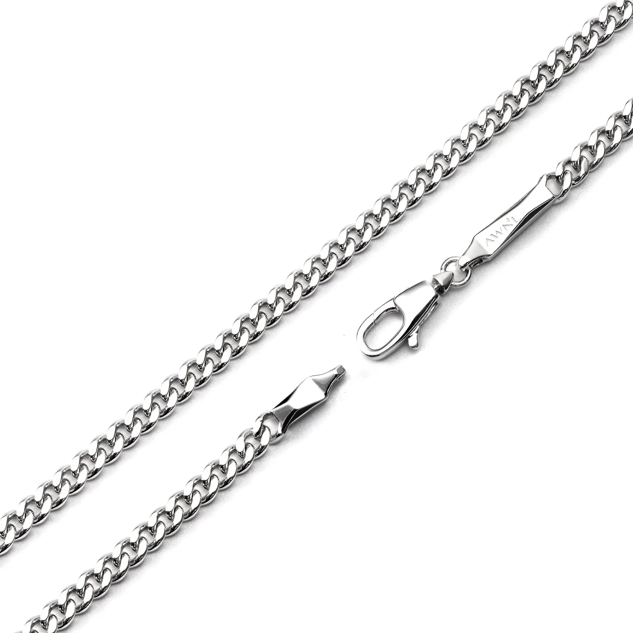 純銀 古巴鏈條項鍊 - AWNL Taiwan