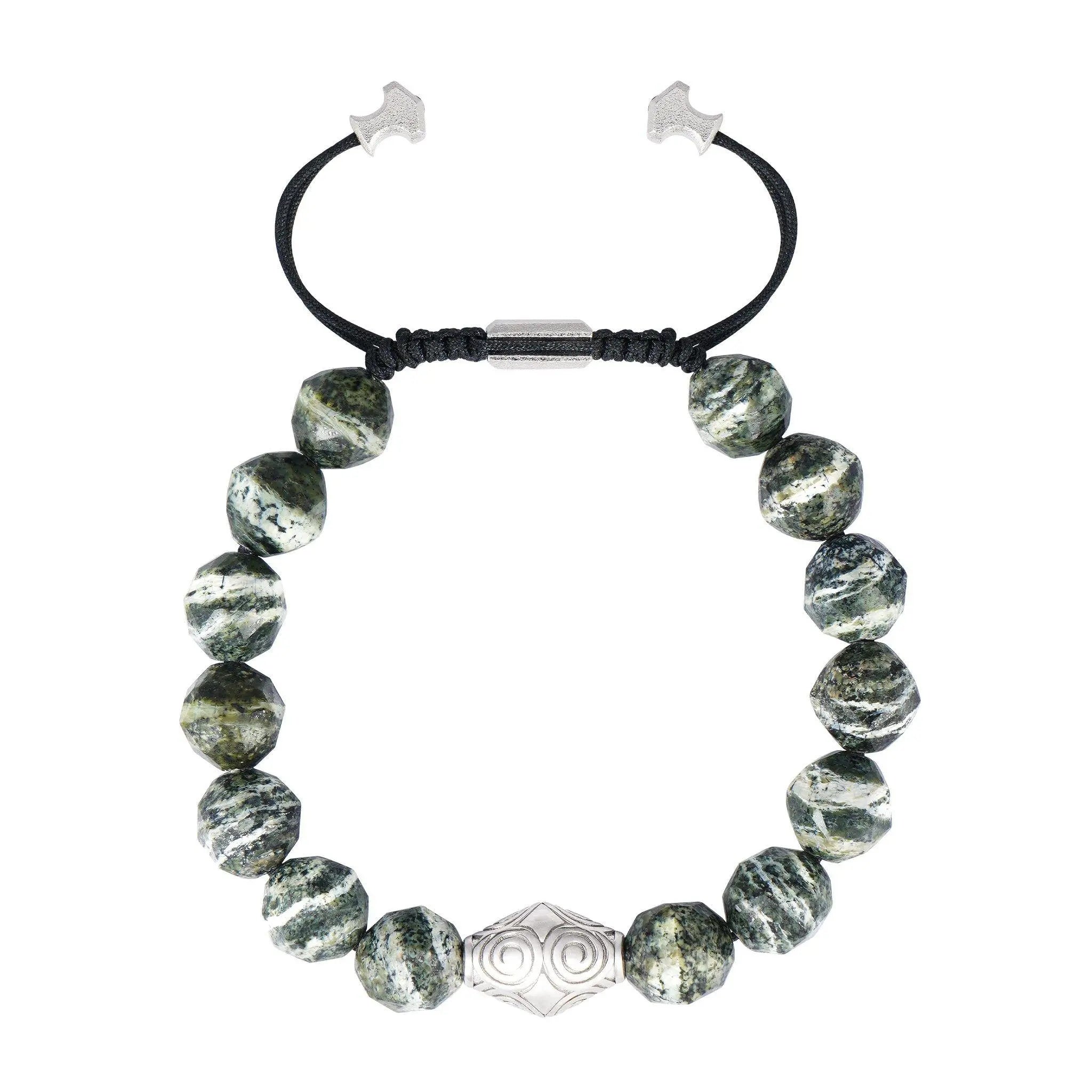 AWNL 瑞典官網 天然晶石 斑紋碧玉 密宗 須彌山 男士手鍊 - AWNL Taiwan