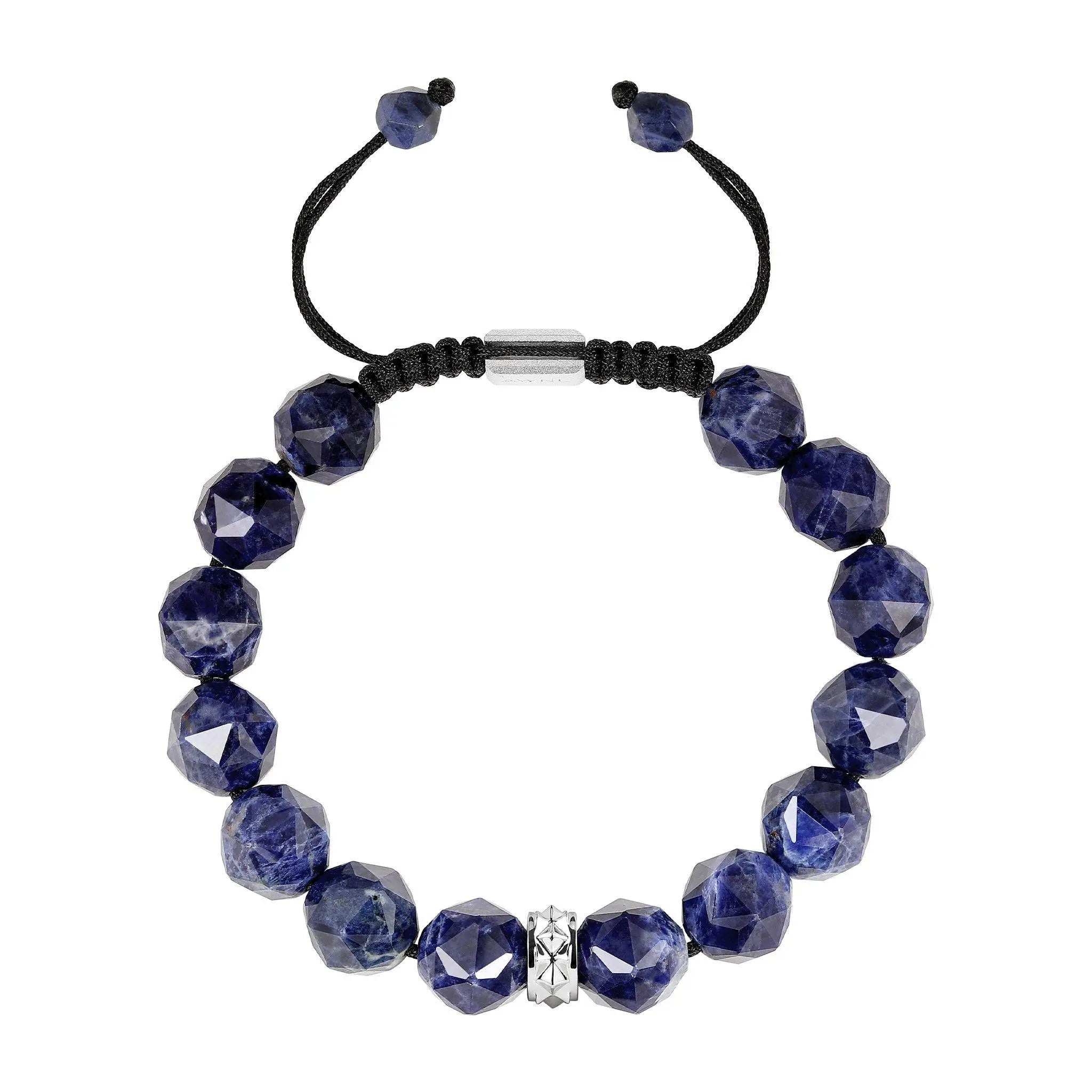 AWNL 瑞典珠寶 天然晶石 藍紋石 維京文化 烏爾伯特 男士手鍊 串珠拉繩手鍊 - AWNL Taiwan