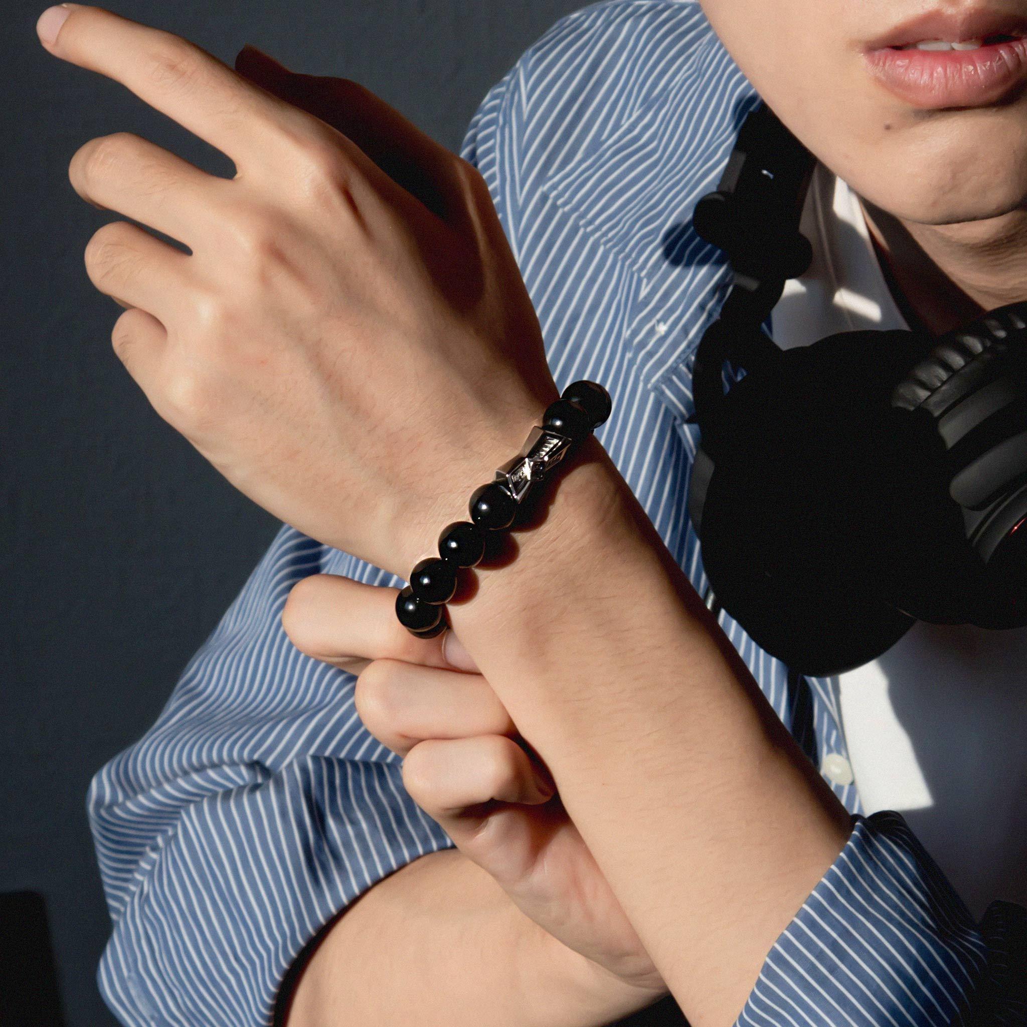 黑曜石 火焰之刃 男士手鍊 - AWNL Taiwan