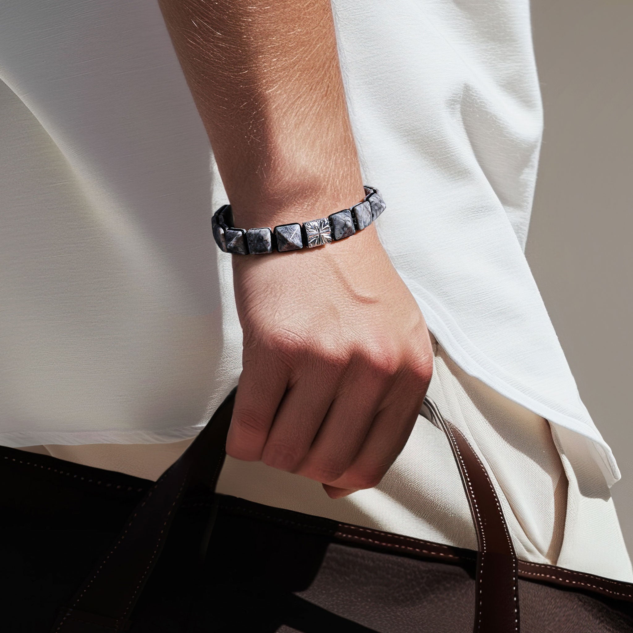 畢卡索石 騎士十字勳章 男士手鍊 - AWNL Taiwan