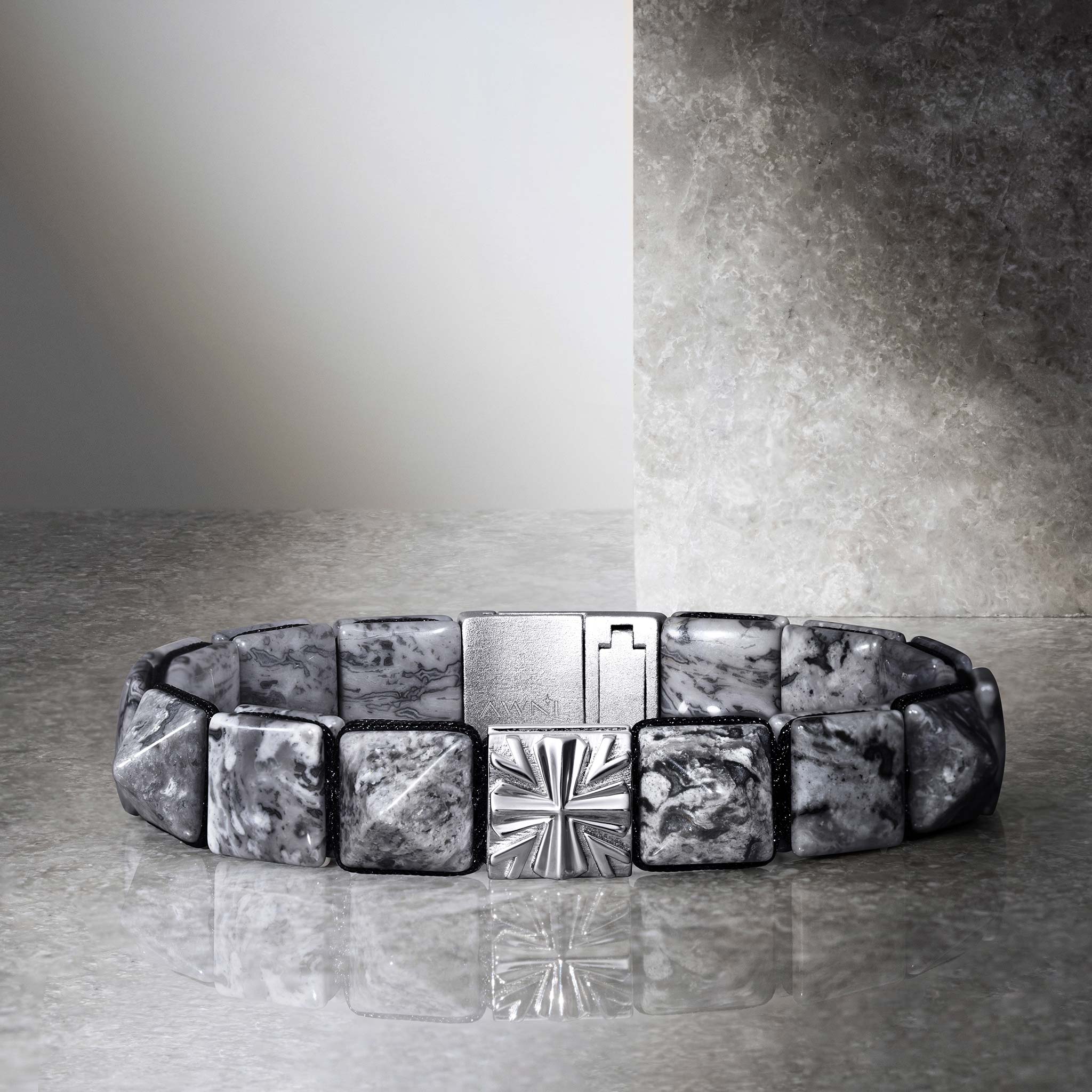 畢卡索石 騎士十字勳章 磁合扣 男士手鍊 - AWNL Taiwan