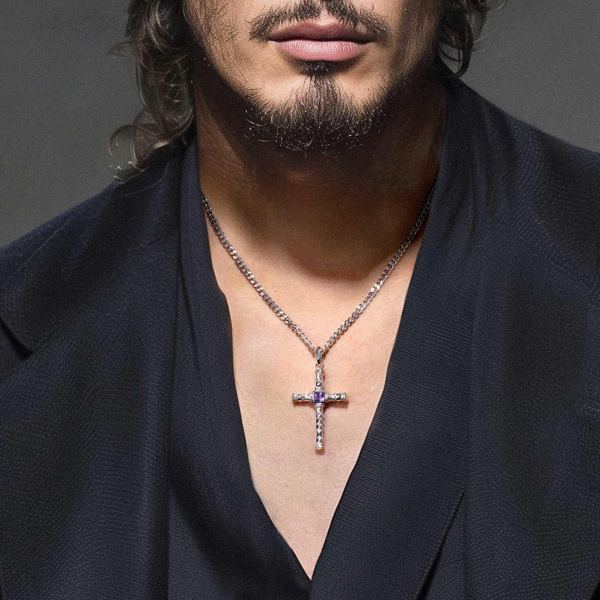 紫水晶 盧恩十字架 項鍊 - AWNL Taiwan |北歐瑞典設計師品牌