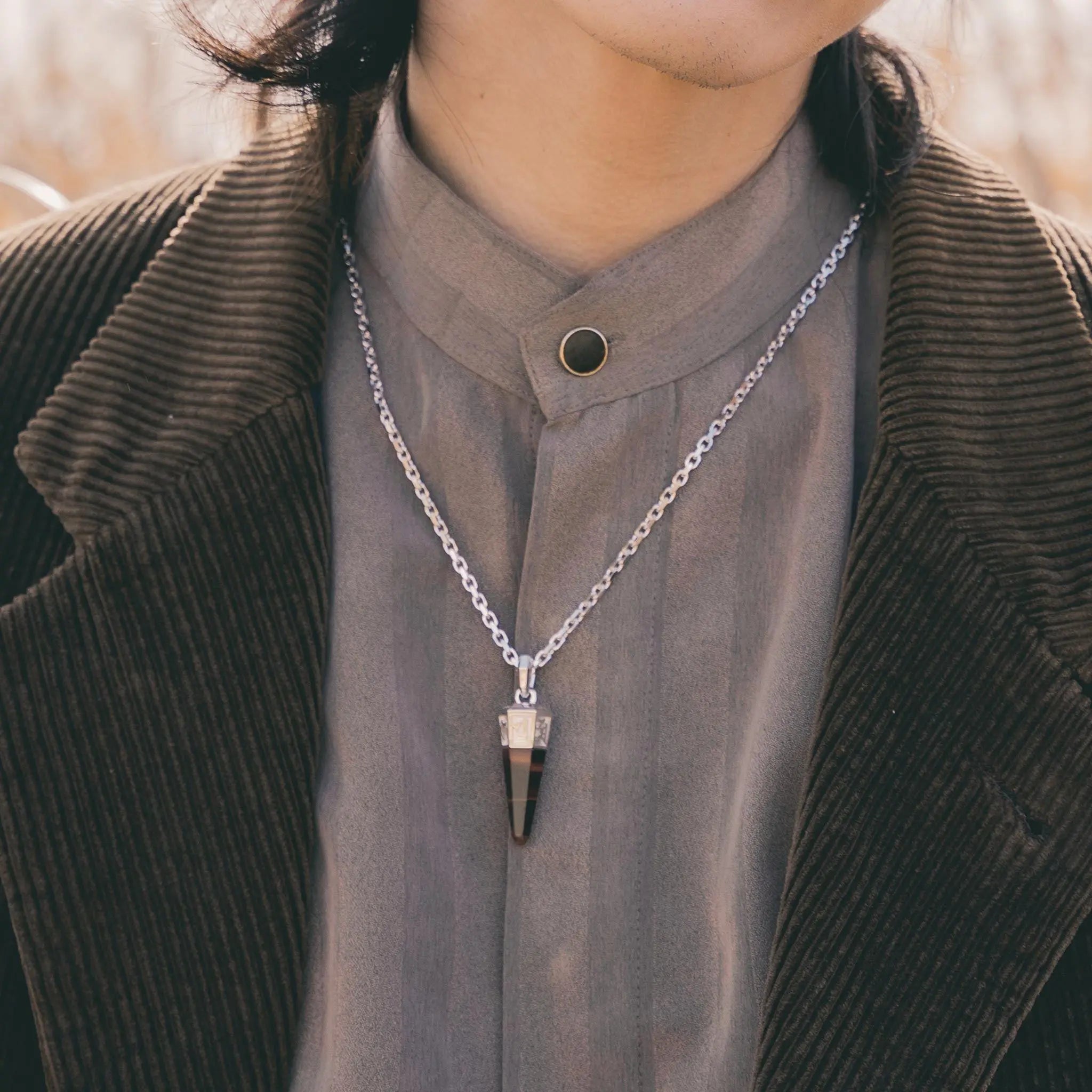 紅虎眼 六字真言 男士項鍊 - AWNL Taiwan