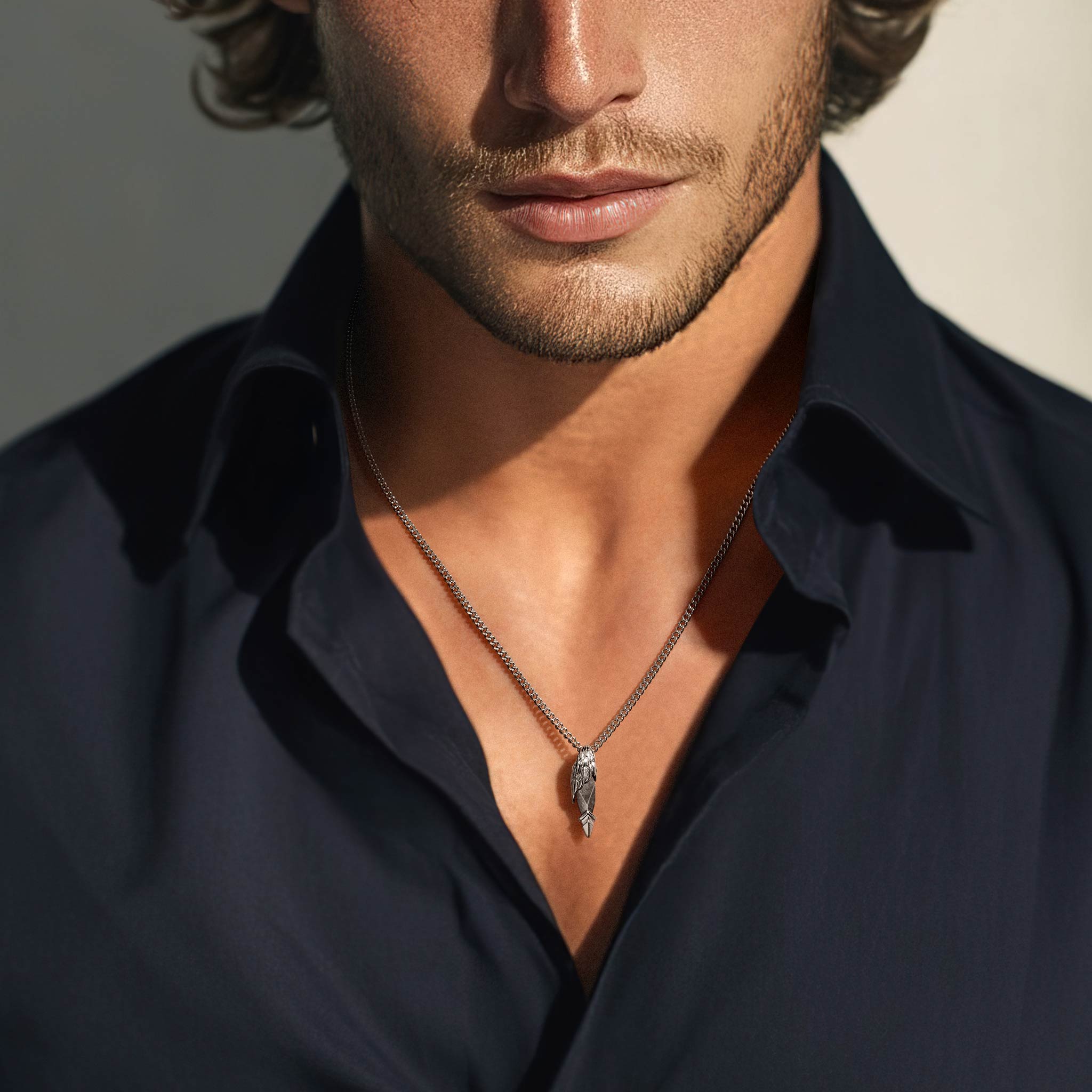 銀曜石 熾天使之翼 mini項鍊 - AWNL Taiwan