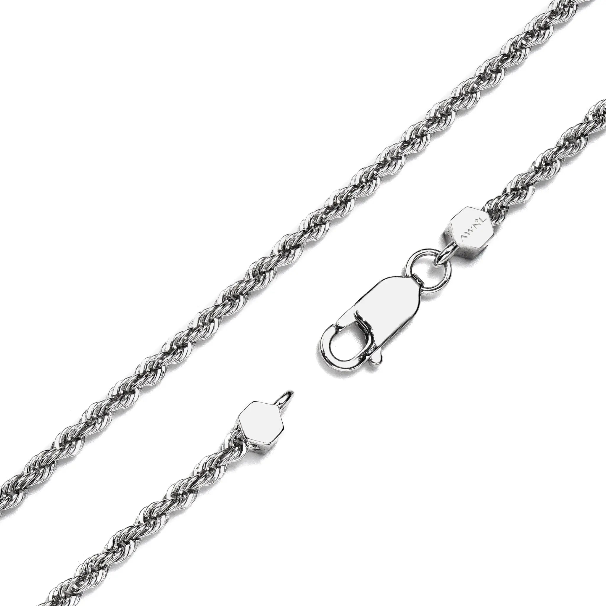 純銀 纜繩鏈條項鍊 - AWNL Taiwan