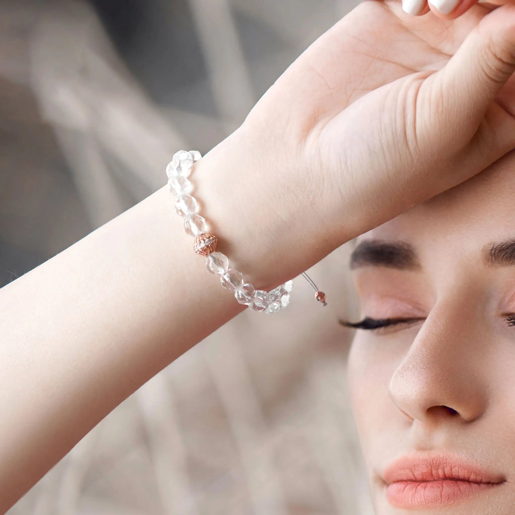 白水晶 雲莓 女士手鍊 - AWNL Taiwan