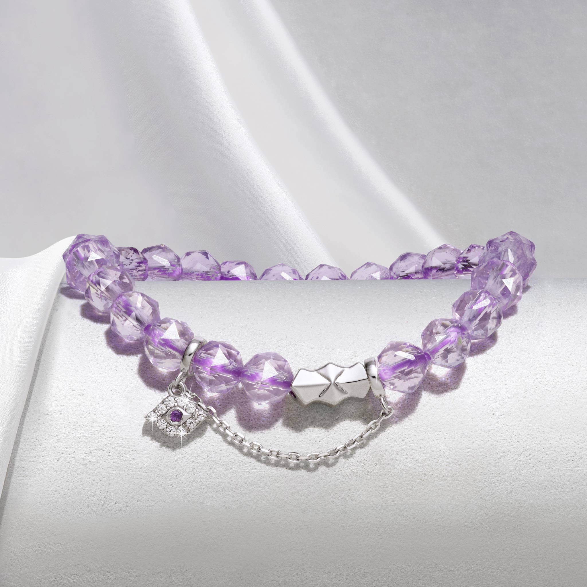 紫水晶 守護惡魔之眼 女士手鍊 - AWNL Taiwan